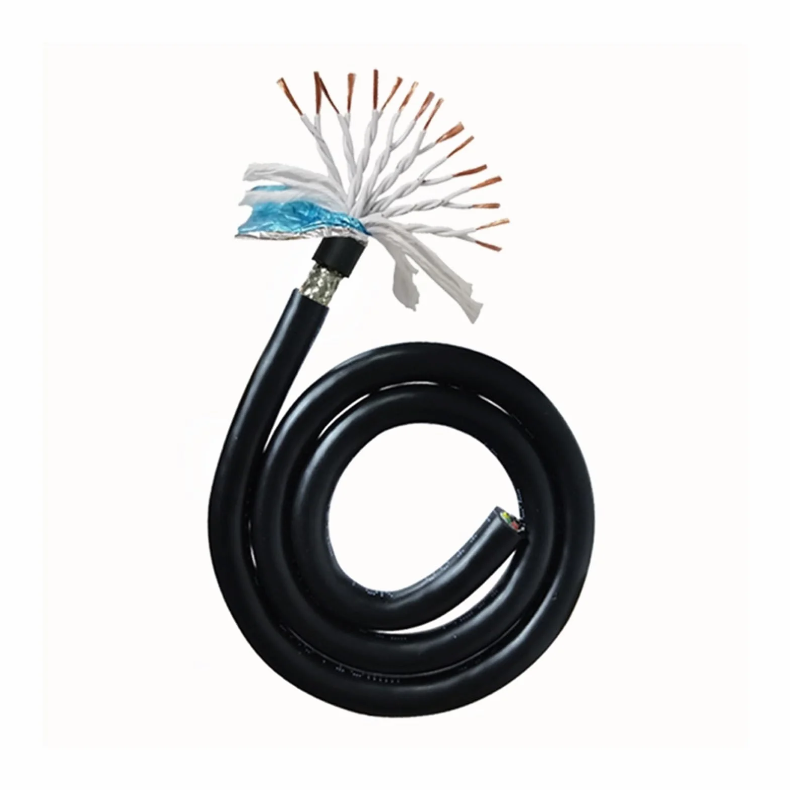 TRVVPS kabel ekranowany STP skrętka | Izolowany kabel sterujący sygnałem CNC od 2 do 20 rdzeni 17-26AWG (10Meters,2CORES_20 AWG 0.5MM2)