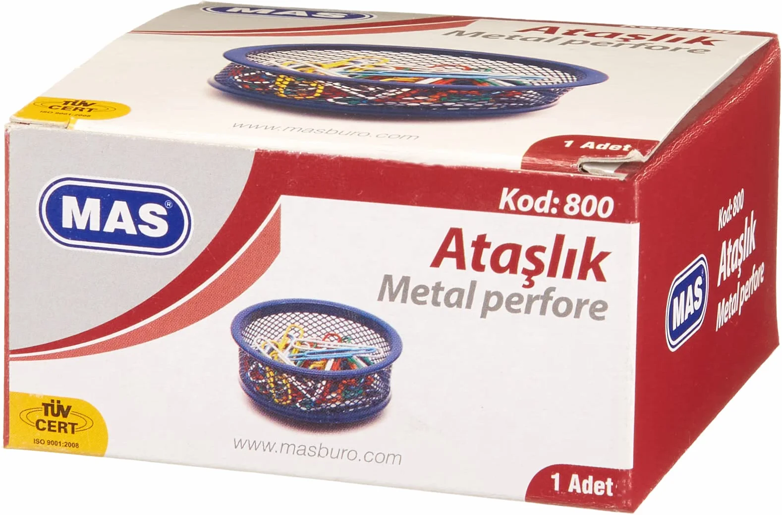 Mały futerał biurowy z malowanego proszkowo metalu w kolorze czarnym