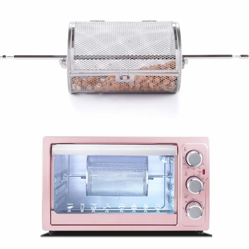 Kosz do Pieczenia ze Stali Nierdzewnej Rolling Bass Grill na Warzywa Rotisserie