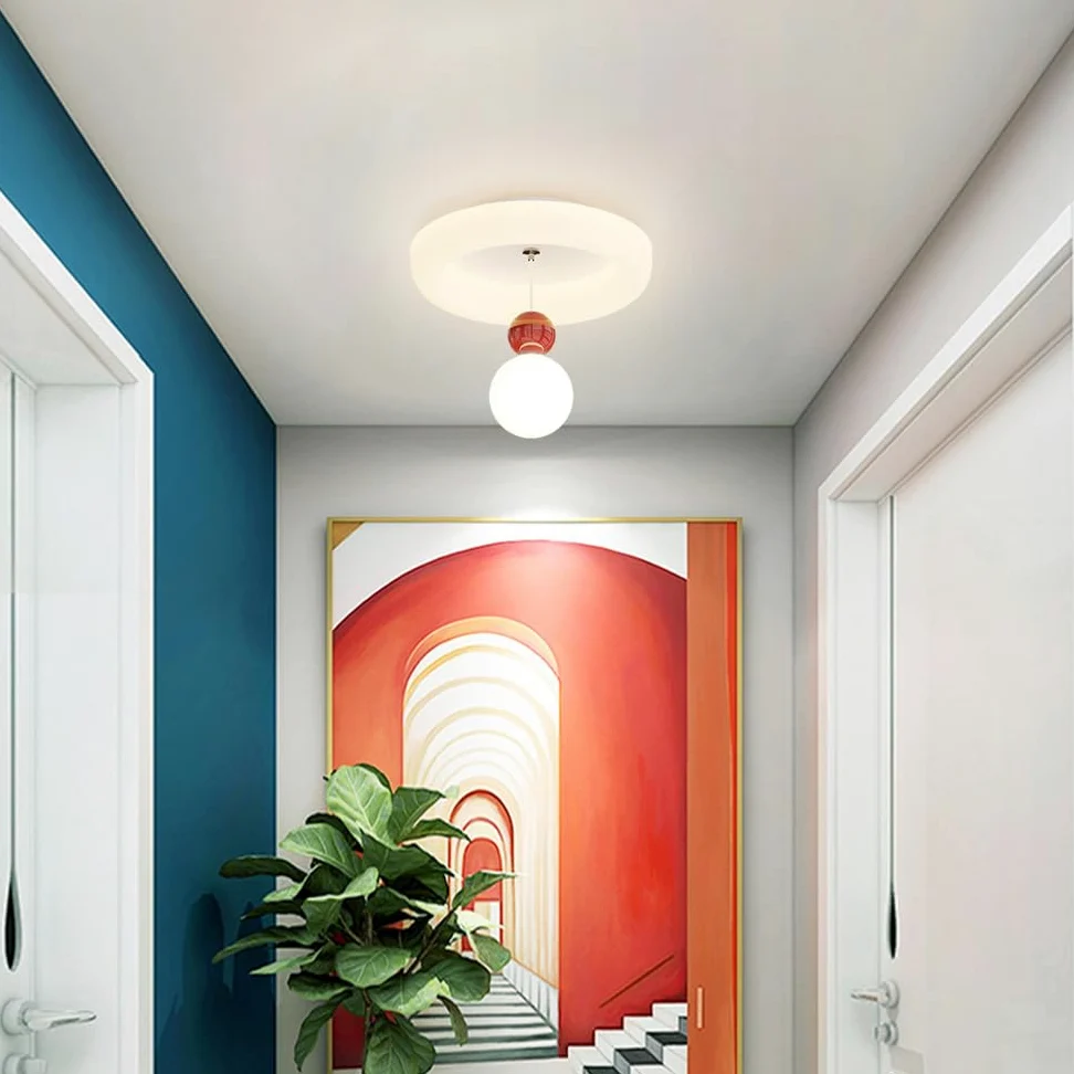 Kwadratowa Sufitowa Led Z 3 Trybami Kolorów, 20 W, Sufitowa Do Wnętrz, Nowoczesna Okrągła Sufitowa, Biała Akrylowa Sufitowa Do Korytarza, Ganku/Okrągły