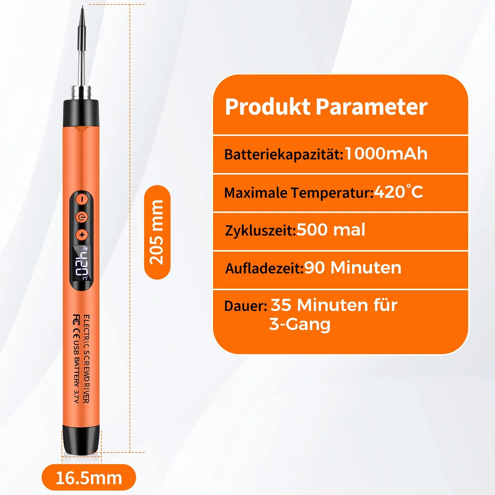 KKMOL Zestaw lutownicy akumulatorowej, lutownica USB ładowana z LCD, temperatura regulowana 330 °C - 420 °C, 1 grot lutowniczy, drut lutowniczy, pasta lutownicza, profesjonalny bezpieczny komplet