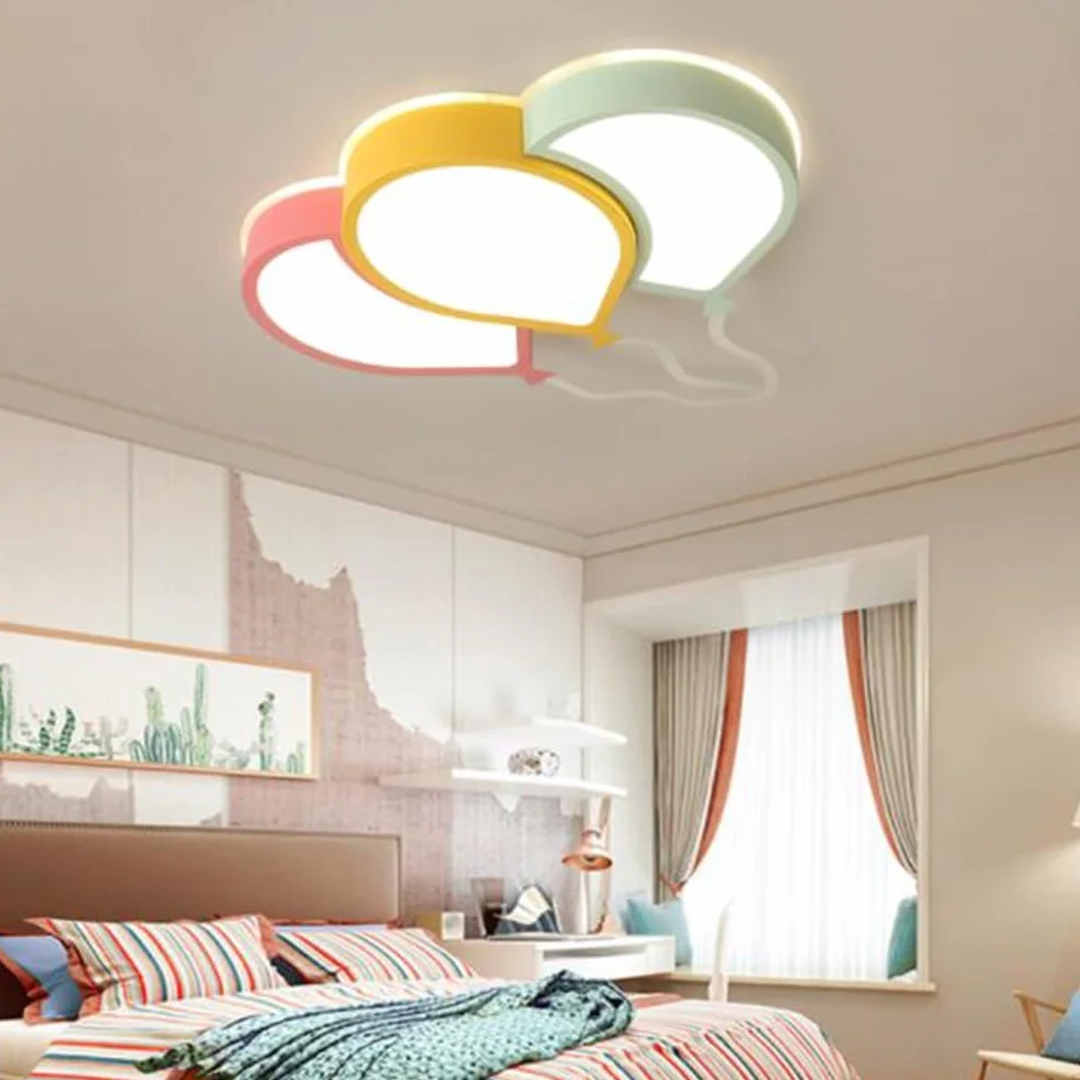 LED Balonowa Lampa Sufitowa Dla Dzieci Kreatywna 36W Możliwość Przyciemniania Z Pilotem Żyrandol Do Sypialni Dla Chłopców I Dziewcząt Akrylowy Światło Jadalni Salonu