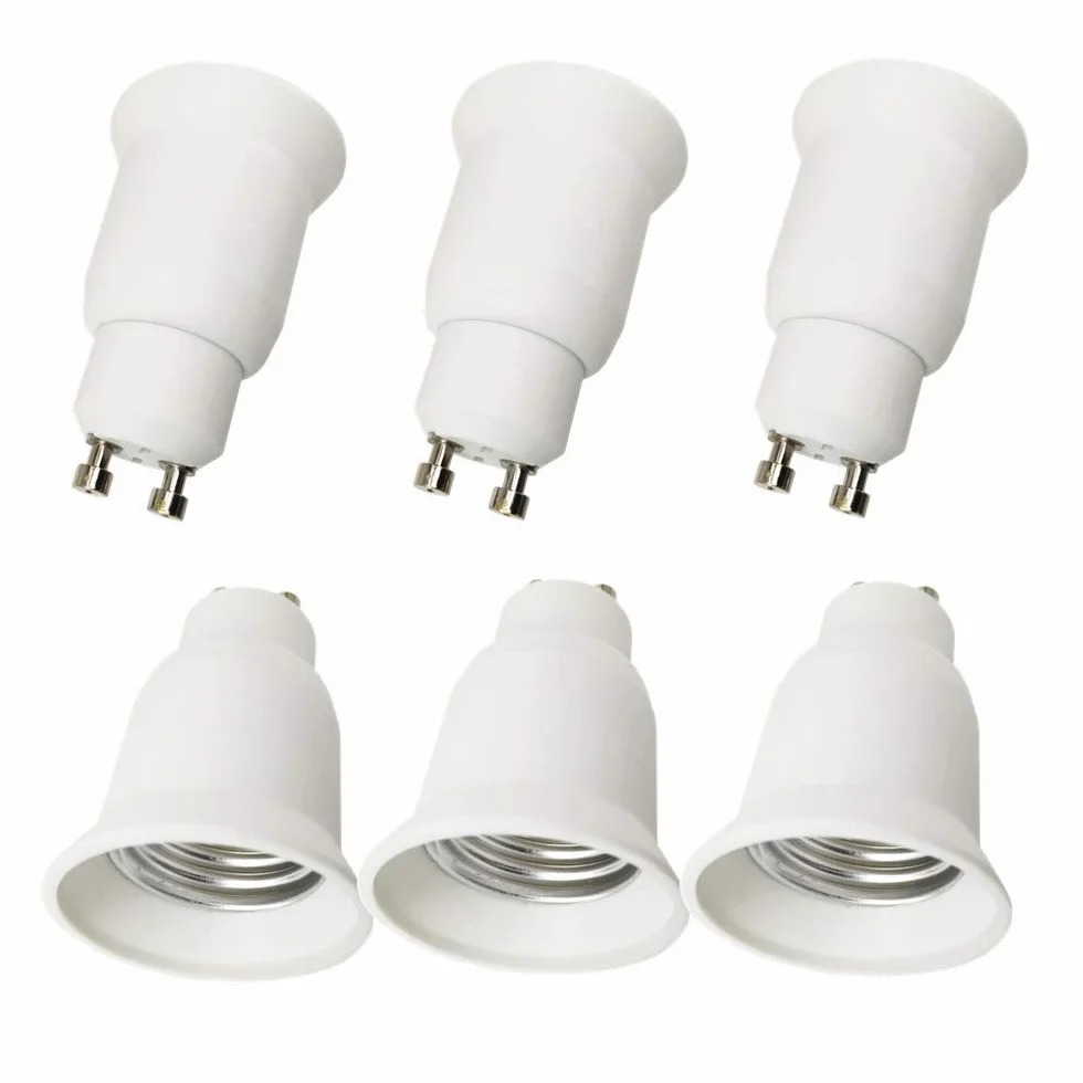 6 sztuk GU10 na E27 adapter cokołu lampy do lamp LED