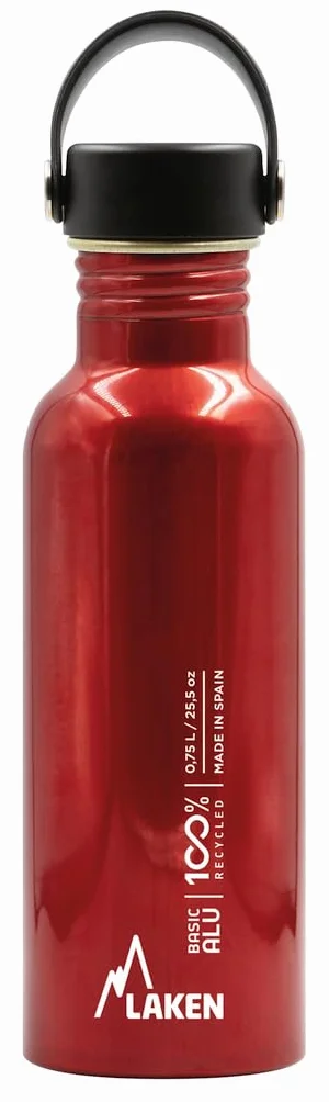 Bot. alu. Basic Alu 0,75 l. Tapón Oasis - Rojo