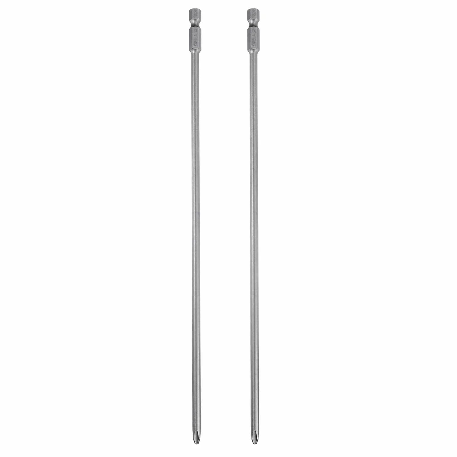2 szt. Magnetyczny śrubokręt krzyżakowy PH2 1/4 cala trzpień sześciokątny 250 mm długości 4,5 mm pręt