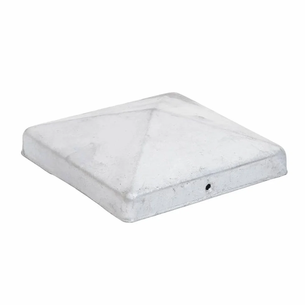 4 x nasadka słupkowa 141 x 141 mm Piramida – stal ocynkowana ogniowo – osłona słupków drewnianych 140 x 140 mm – skuteczna ochrona przed warunkami atmosferycznymi dla słupków ogrodzeniowych i wiat