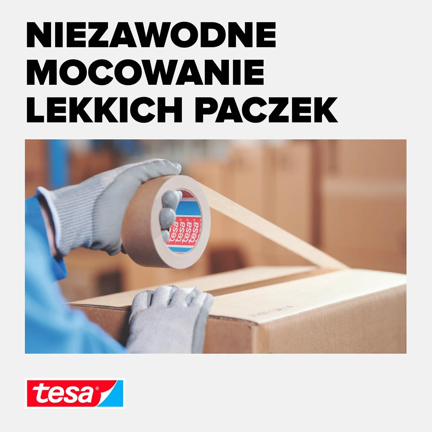 Tesa 4713 Taśma do Pakowania, Brązowy, 50 m x 50 mm