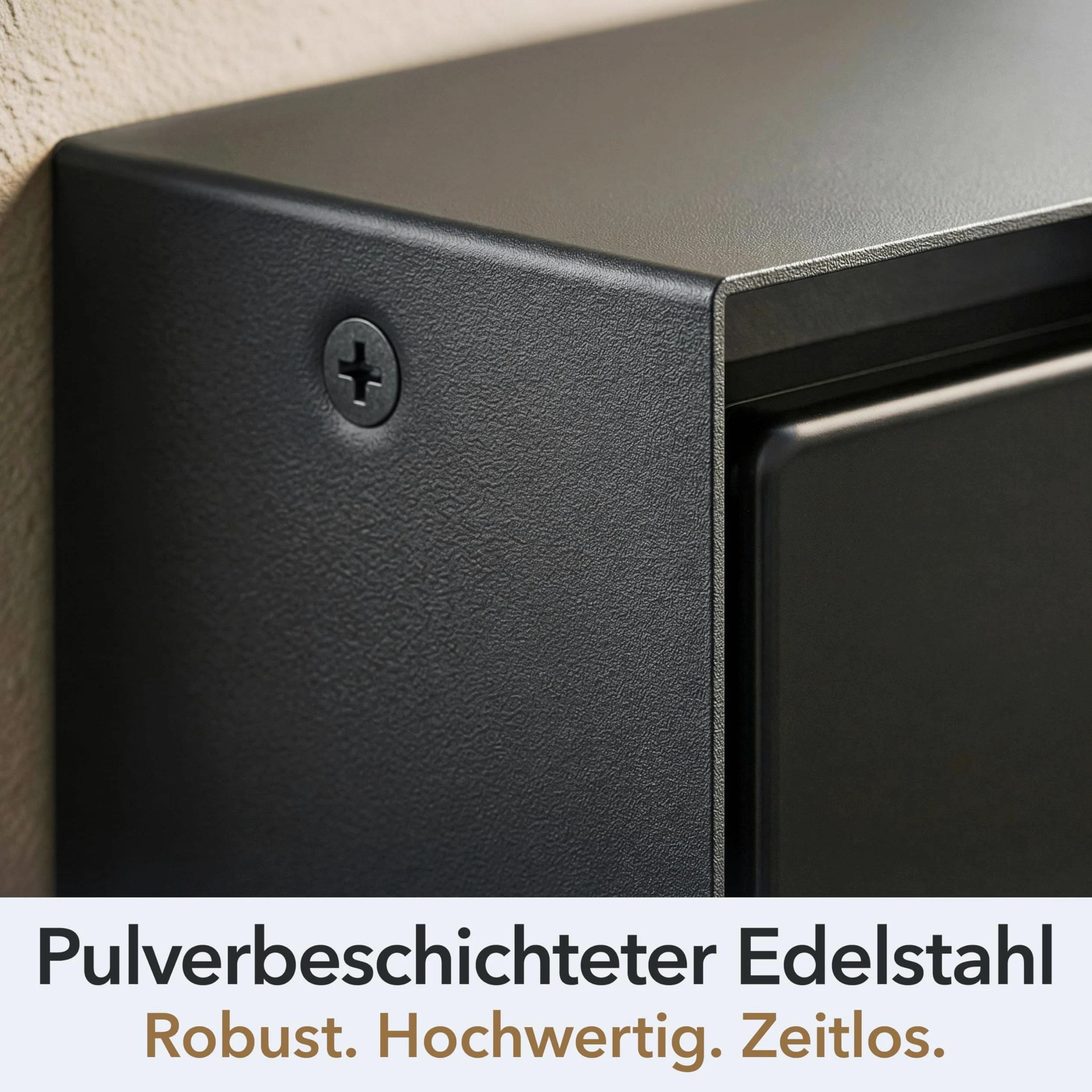 ledscom.de 2x 4-gniazdowe gniazdko zewnętrzne STEDDA z kablem o długości 2 m, IP44, stal nierdzewna w kolorze czarnym, montowane poziomo, gniazdka do ogrodu, tarasu i przestrzeni zewnętrznej