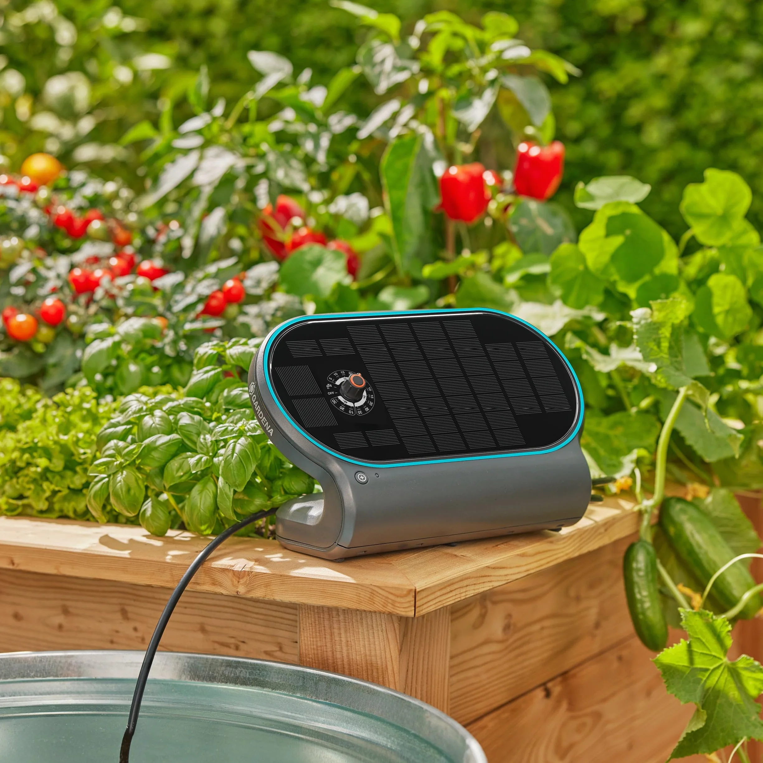 Gardena System nawadniania słonecznego AquaBloom L Set, automatyczny system nawadniania