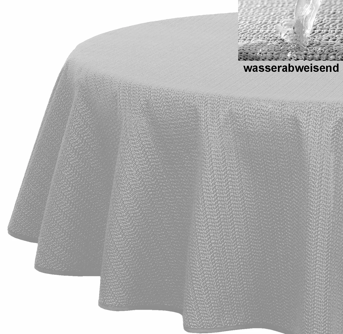 Brandsseller Obrus na stół ogrodowy, z miękkiej pianki, okrągły, 160 cm, z pianki, odporny na warunki atmosferyczne i antypoślizgowy, szary