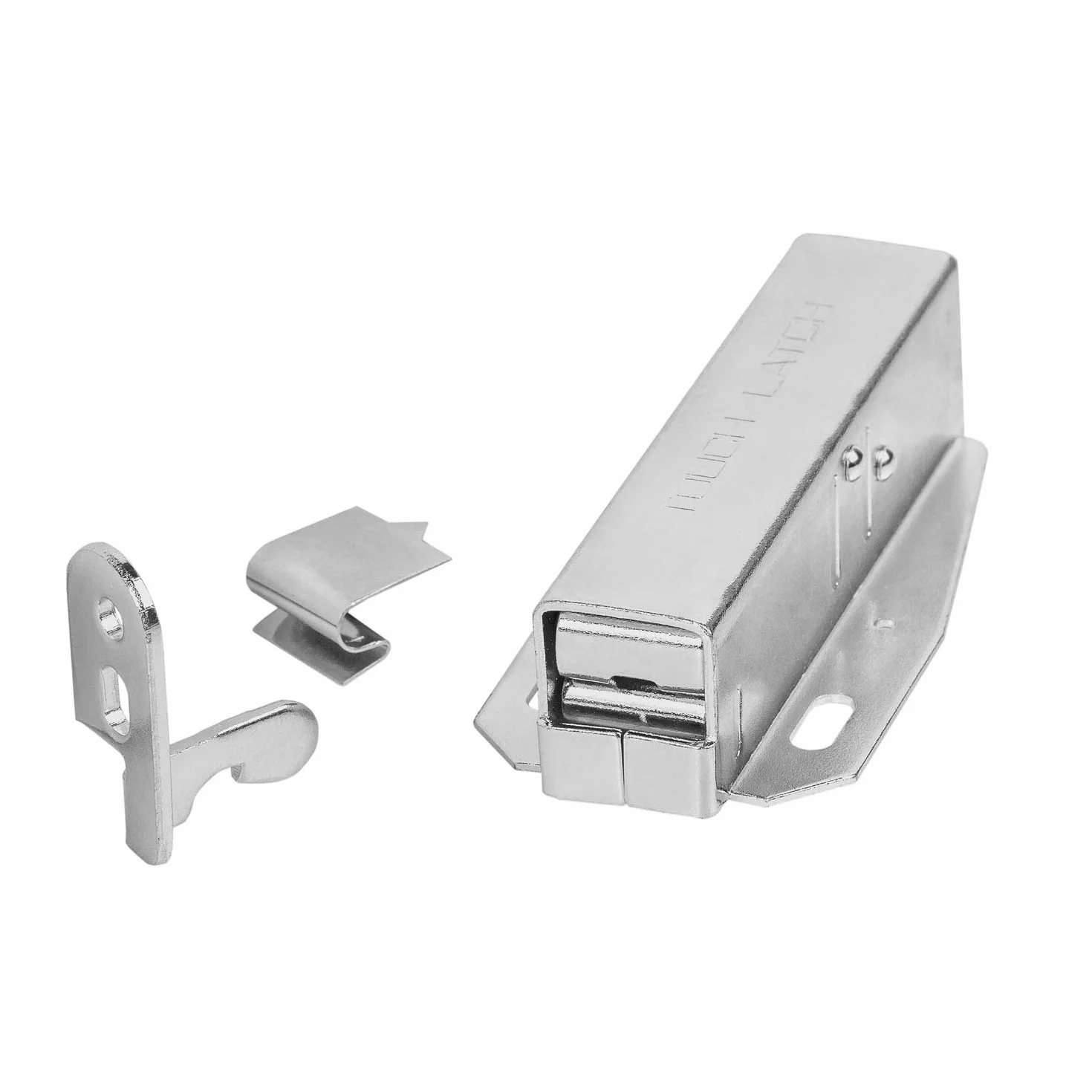 Gedotec Automatyczne zatrzaski sprężynowe do drzwi, zamknięcie zatrzaskowe, zatrzask do mebli, metalowy, ocynkowany na wysoki połysk, 8 sztuk – zamknięcie sprężynowe Push-to-Open z odpowiednikiem