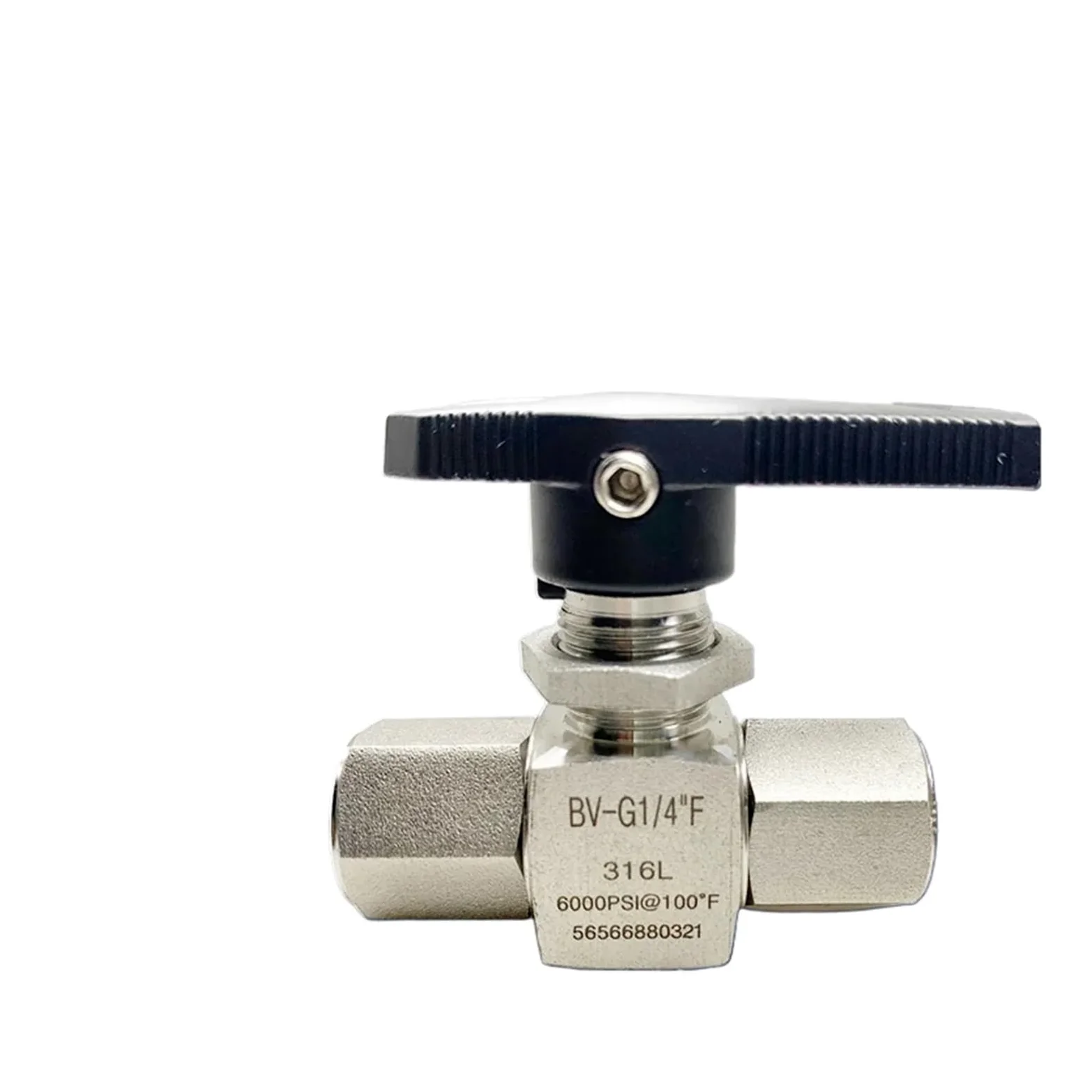 6000 PSI Wysokie ciśnienie 1/8 1/4" 3/8" 1/2" BSP NPT Żeński Zawór kulowy odcinający ze stali nierdzewnej 316 CNG Gaz ziemny Woda Olej opałowy(1/4",BSPT_FEMALE TO FEMALE)