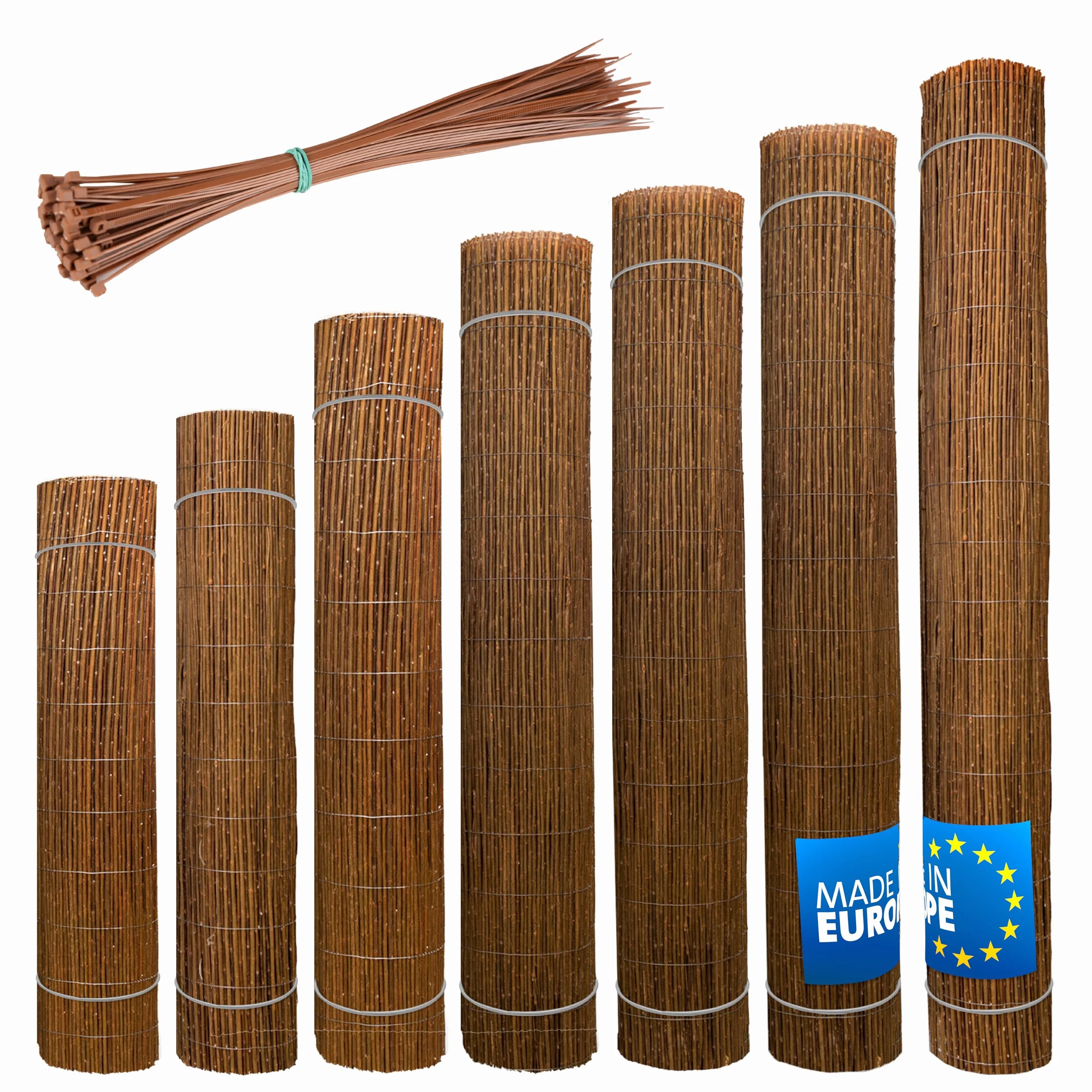 Mata Wiklinowa 180 x 500 cm Naturalna Osłona do Ogrodu, Balkonu i Tarasu - Ochrona przed Wiatrem i Słońcem