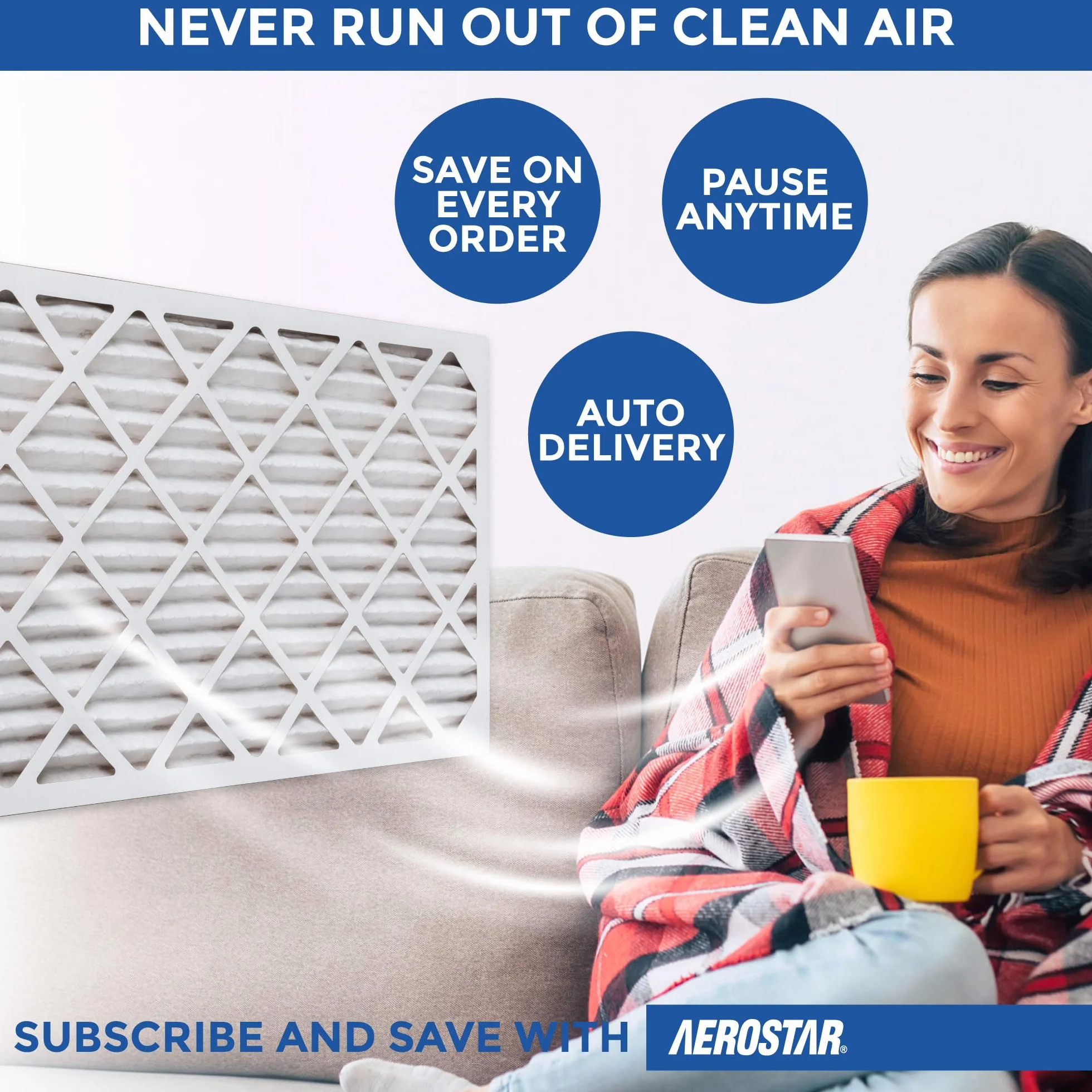 Aerostar Home Max 16x20x4 MERV 13 filtr powietrza plisowanego