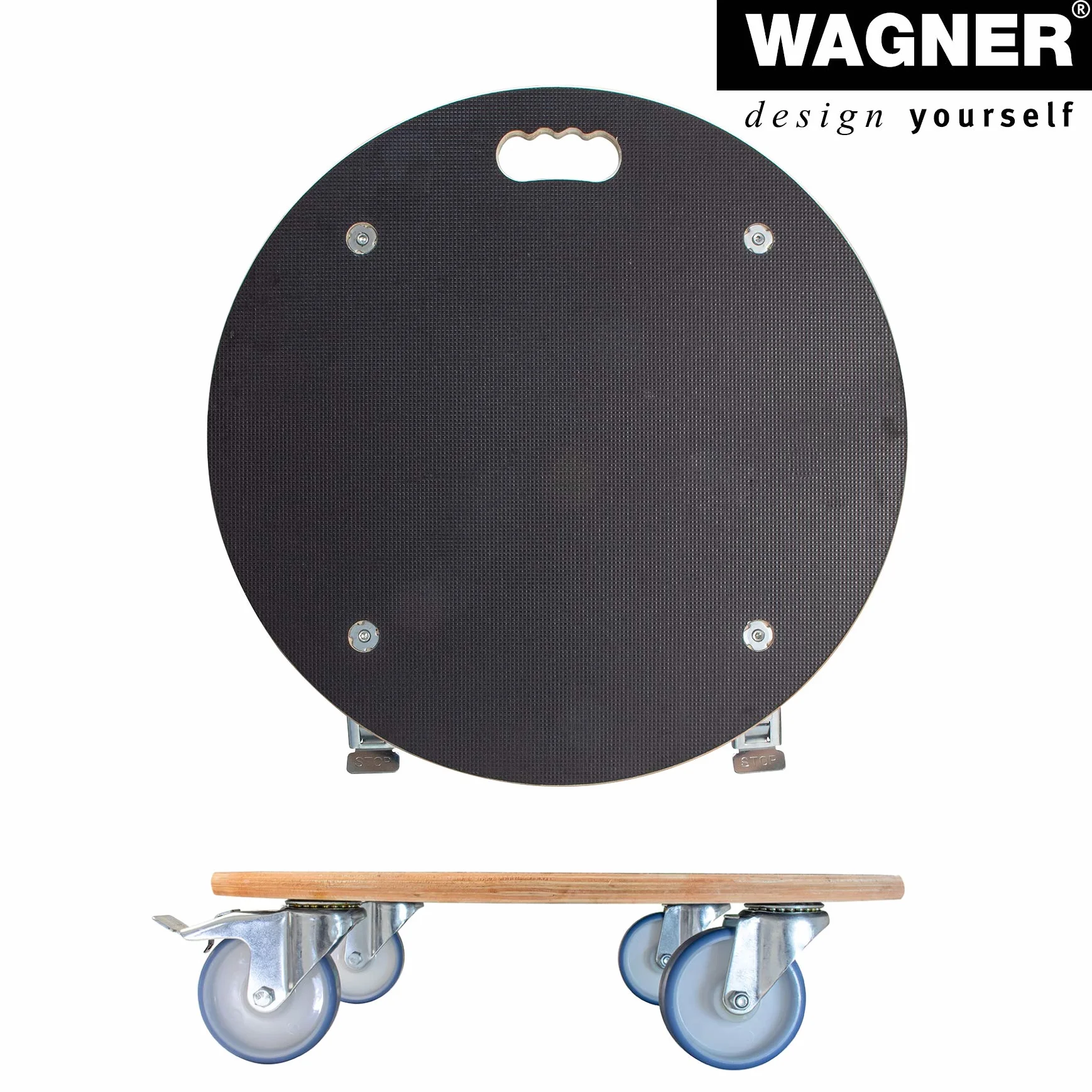 Wagner Multiroller Maxigrip Podstawka na Kółkach Brązowa 58 x 14,5 cm