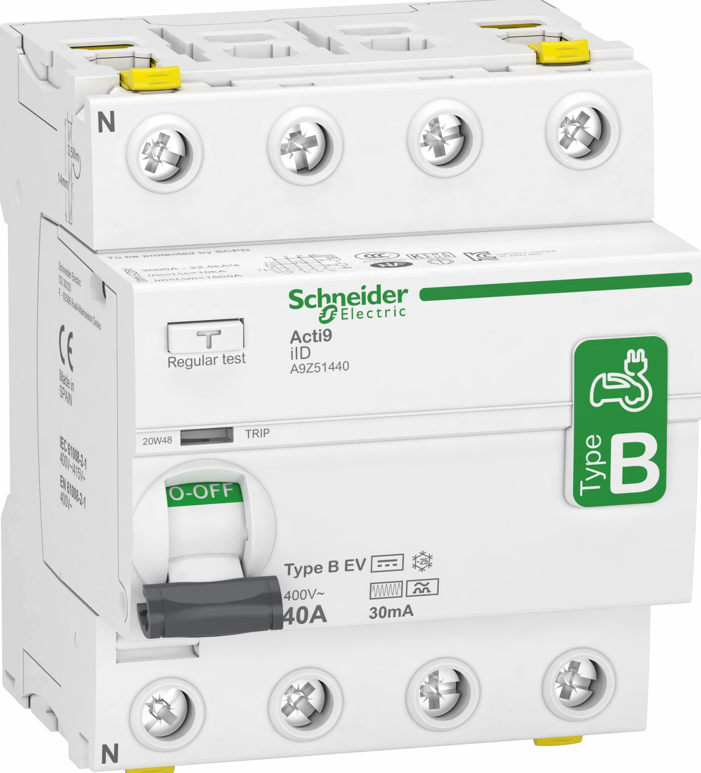 Schneider Electric Acti9-Iid 4P Przełącznik, Biały, ‎10 x 10 x 10 cm; 420 g