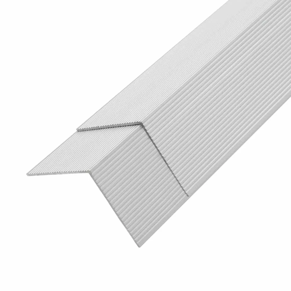 Aluminiowy profil kątowy 170 cm 5 szt. srebrny | Do krawędzi tarasu WPC, ochrona krawędzi, profil L, odporny na warunki atmosferyczne, odporny na korozję