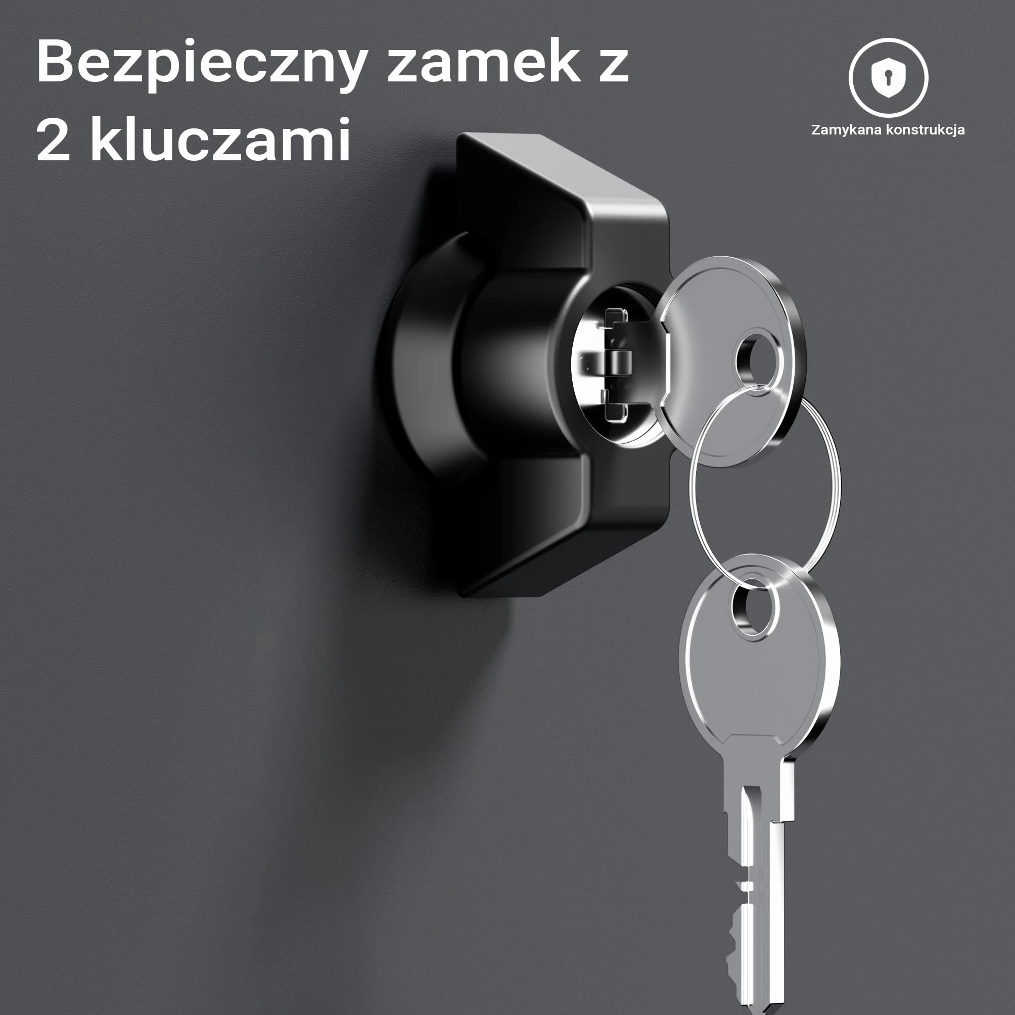 Wiltec Wolnostojąca skrzynka na listy i paczki antracytowa z zamkiem, zabezpieczenie korespondencji pojemnik na paczki S i L skrzynka kurierska