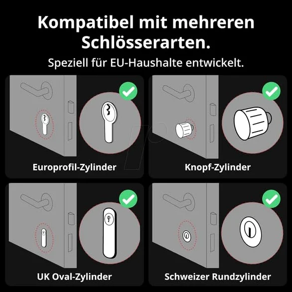 SwitchBot Smart Lock Pro elektroniczny zamek do drzwi, czarny