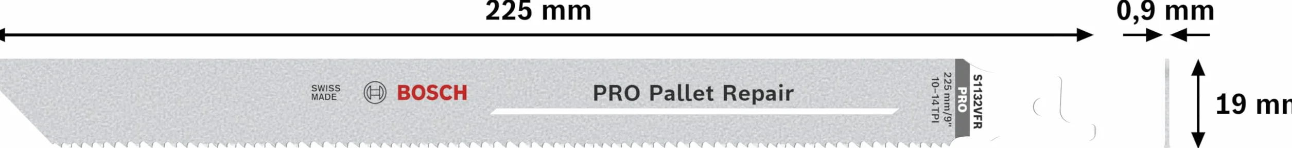 Bosch 100x Brzeszczot do piły szablastej PRO Pallet S1132VFR Repair (do Stal, Drewno z gwoździami, Długość 225 mm, Professional Akcesoria Piła szablasta)