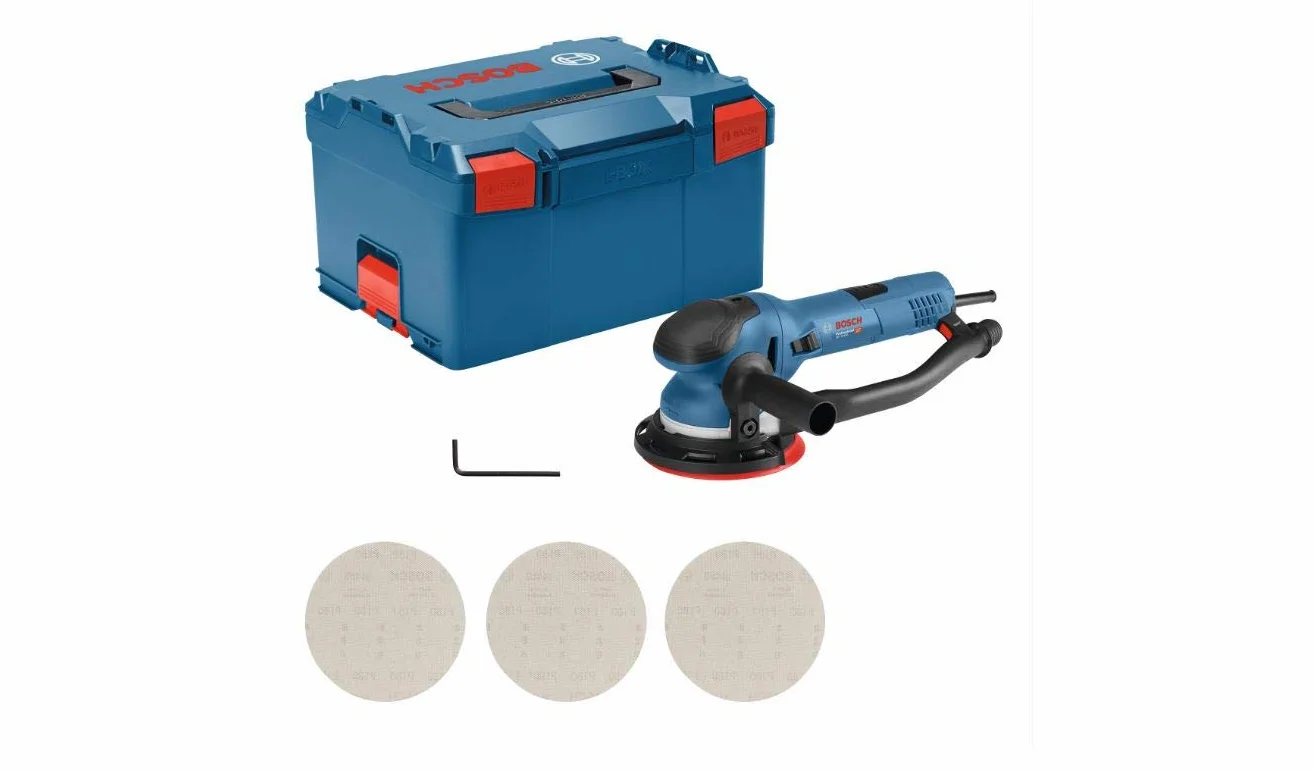 Bosch Professional: szlifierka mimośrodowa GET 75-150 & Bosch Professional 5x Siatki ścierne EXPERT M480