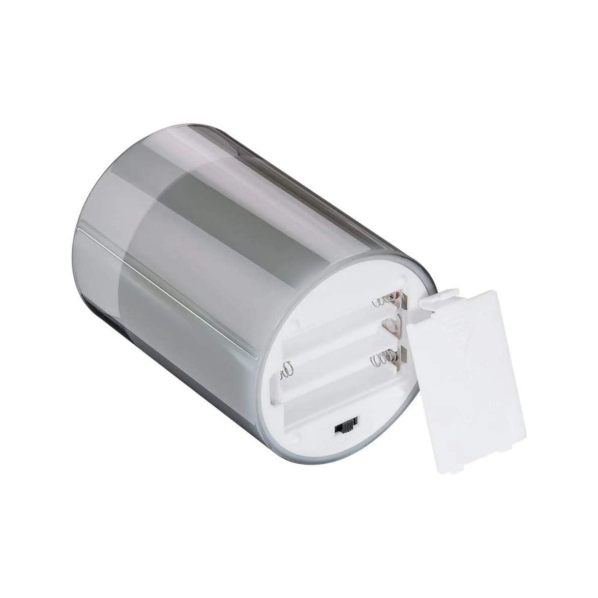goobay 60372 Świeca LED z prawdziwego wosku w szkle 7 5 x 15 cm, szary