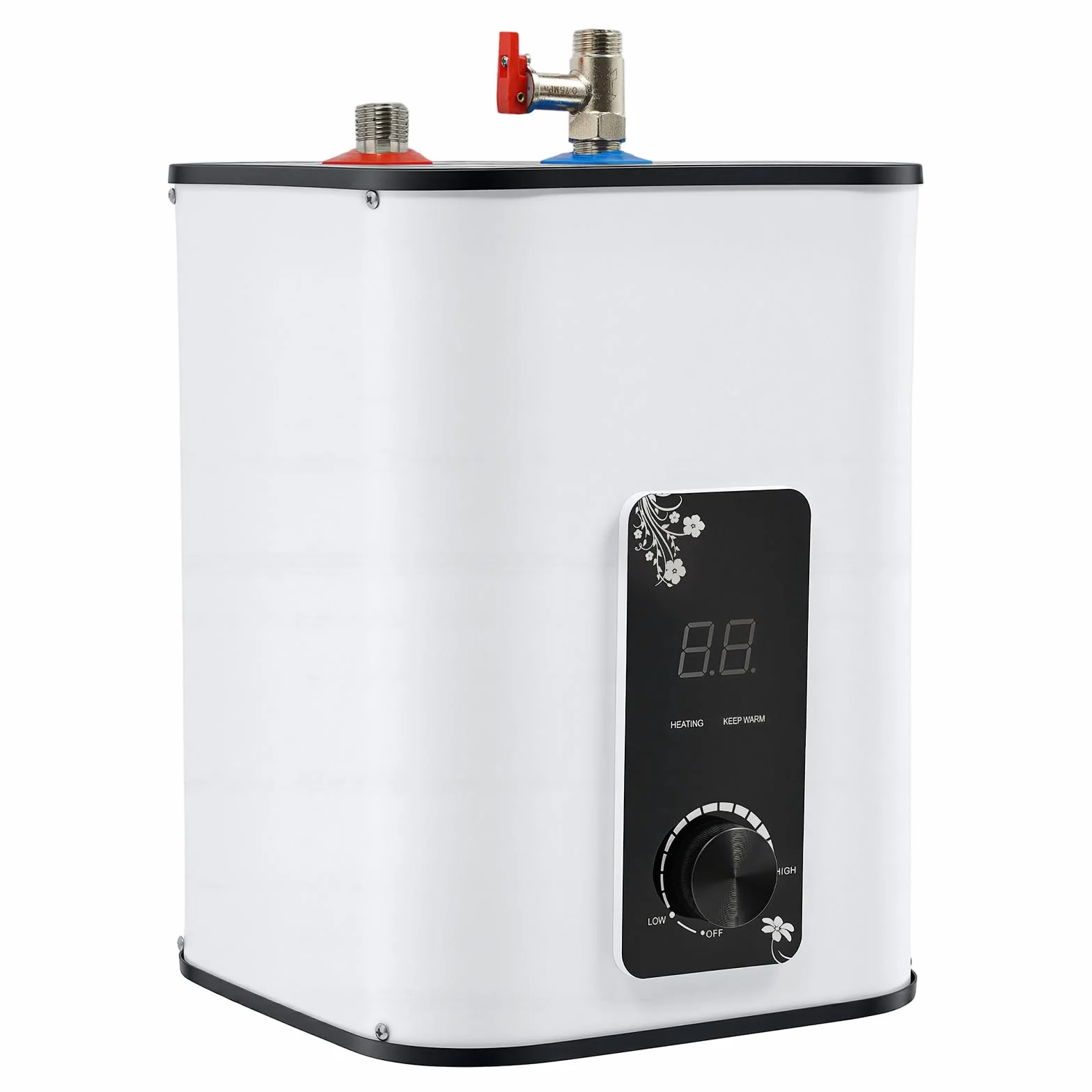 Zbiornik ciepłej wody, bojler dolny, 8 litrów, odporny na ciśnienie, mała pamięć, 1500 W, bojler kuchenny, odporny na ciśnienie, mały zbiornik, podgrzewacz wody, podgrzewacz wody, podgrzewacz