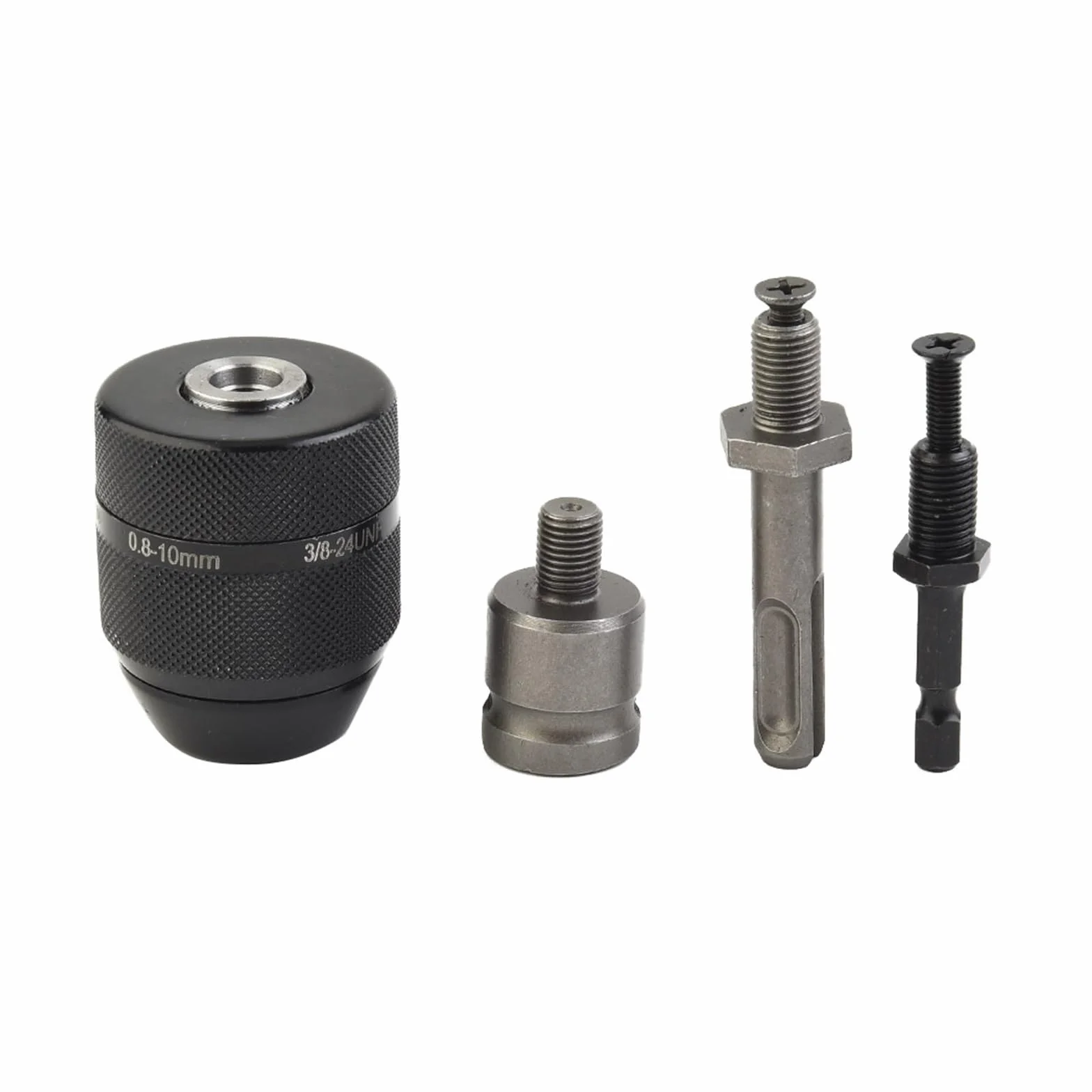 4 szt. 0.8-10 Mm 3/8-24UNF połączenie uchwyt wiertarski do gwintów Adapter pasuje do SDS pasuje do Plus Adapter do młota obrotowego/wiertarki udarowej