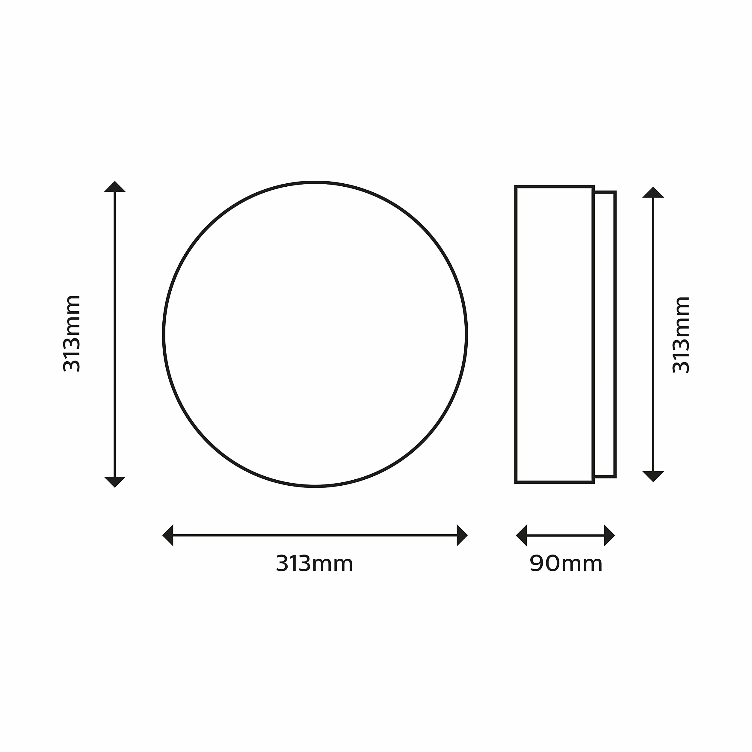 Philips Doris, 17W, 4000K, IP44, biały