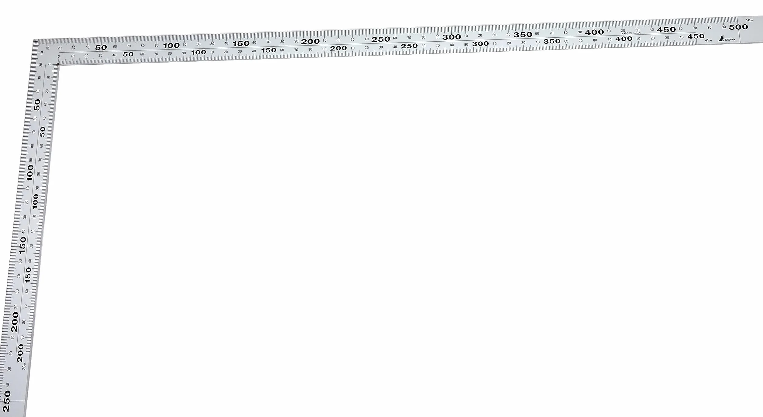 Shinwa 32589 kątownik ciesielski 50 x 25 cm z 8 skalami – by FAMEX (12561) – kątomierz – Made in Japonia