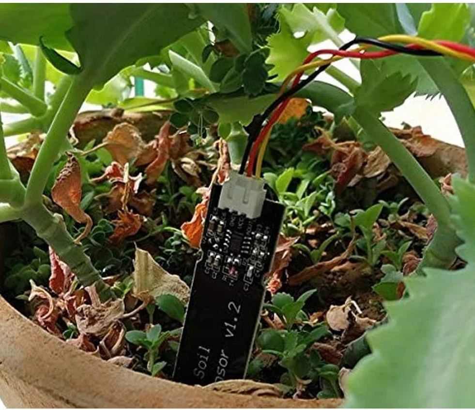 Aideepen 6 szt. gleby czujnik wilgotności moduł higrometru V1.2 pojemnościowy do Arduino, analogowy pojemnościowy czujnik wilgotności gleby moduł odporny na korozję do nawadniania roślin Arduino zestawy DIY