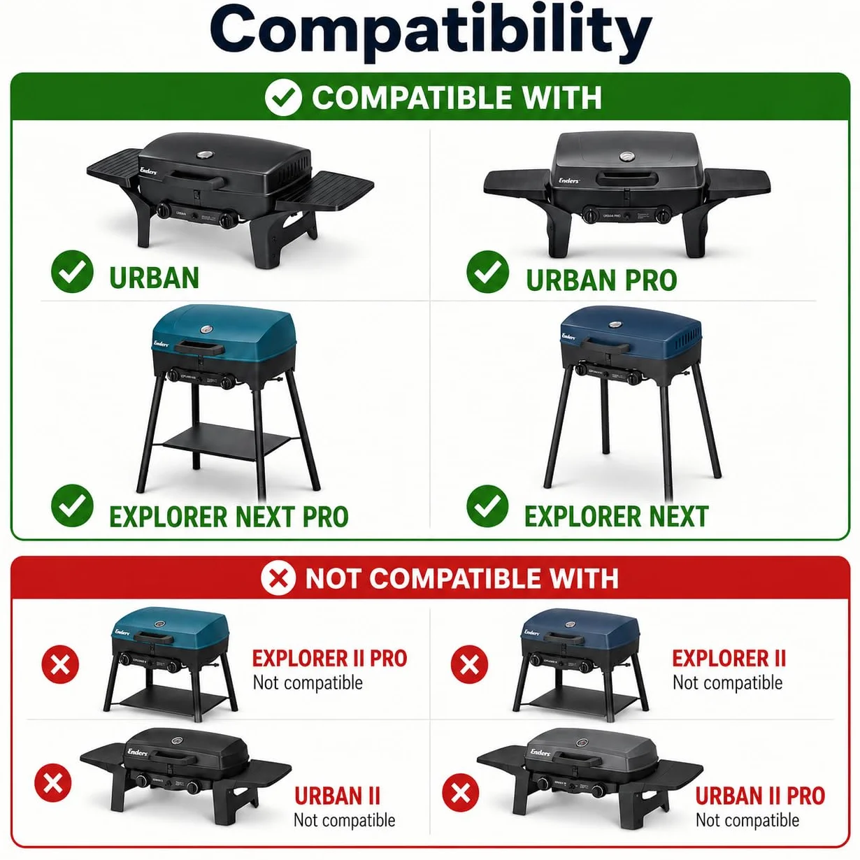 Denmay płyta grillowa antyspazowa 46,8 x 27,5 cm do Enders Urban Pro Explorer
