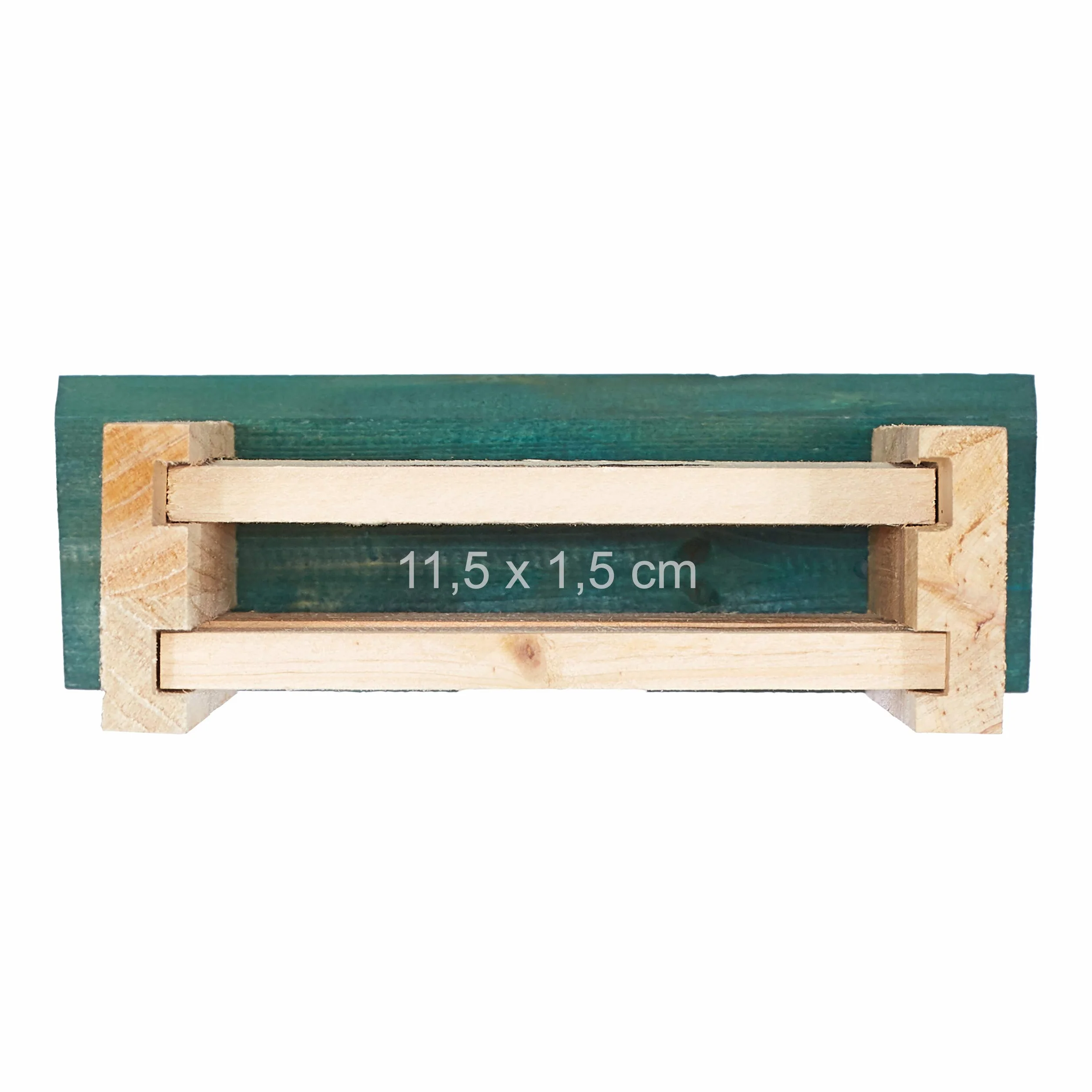 Relaxdays Bat Box, schronienie dla nietoperzy, wykonane z surowego drewna, wys. x szer. x gł.: 25,5 x 18 x 6 cm, naturalny/zielony