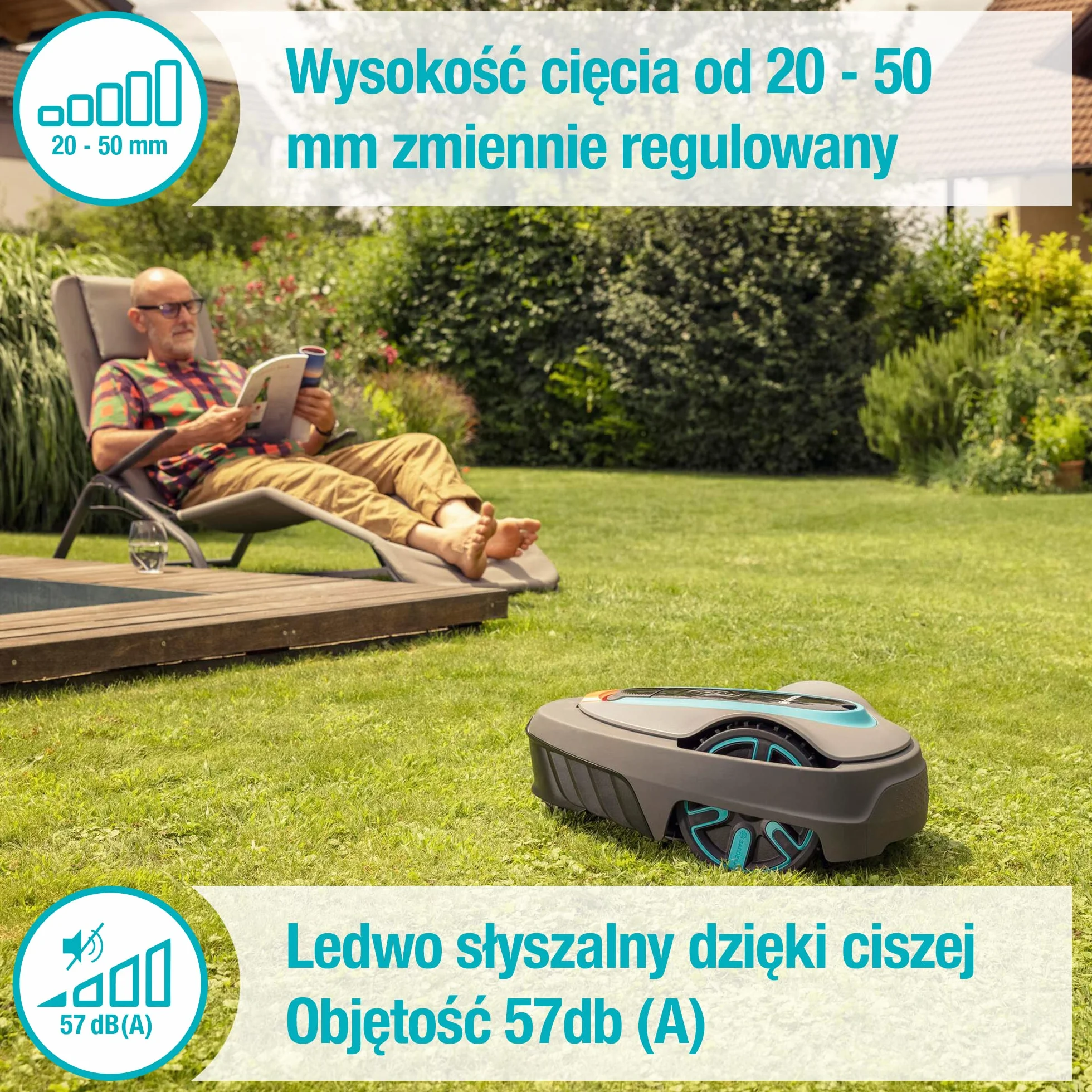 Gardena robot koszący SILENO life 750 do 750 m², Bluetooth, wersja PL