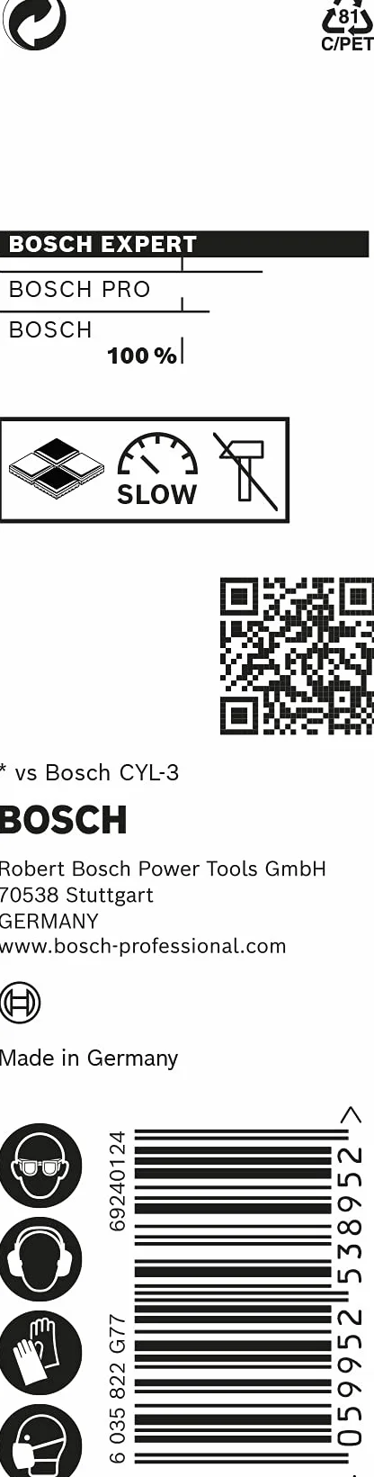 Bosch 1x Wiertło EXPERT CYL-9 Multi Construction (do Beton, Miękkie płytki, Ø 3,50 mm, Professional Akcesoria Wiertarki/wkrętarki udarowe, Wiertarki/Wkrętarki)