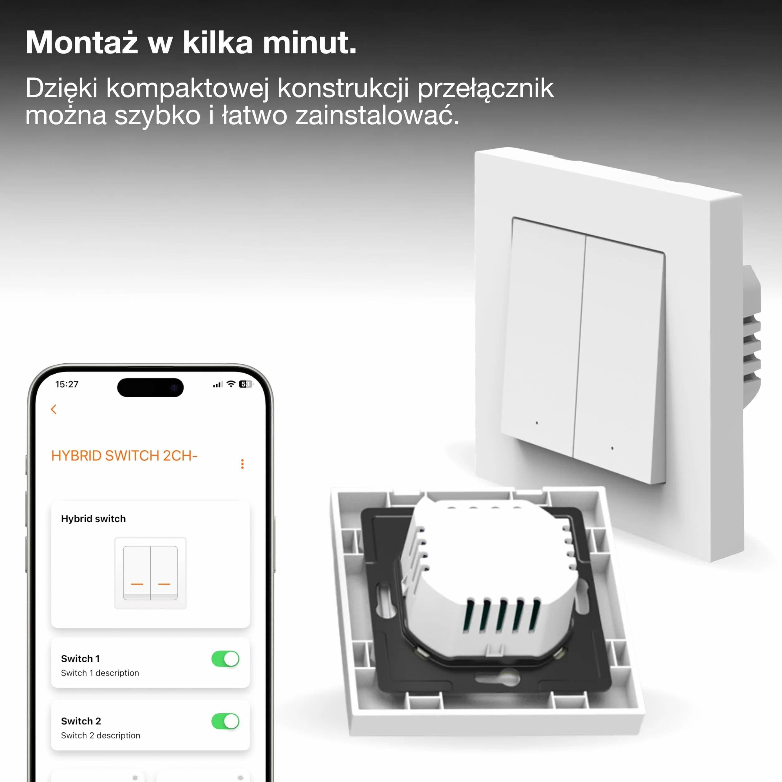 SMART+ WIFI MATTER WALL SWITCH 2 Channel