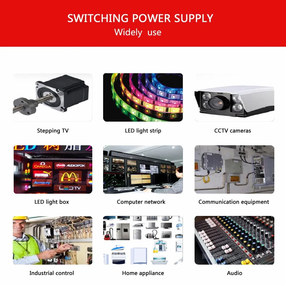 Zasilacz 5V 60A, AC 110/220 V na DC 5V 300W Uniwersalny Regulowany Zasilanie 5V DC Transformator