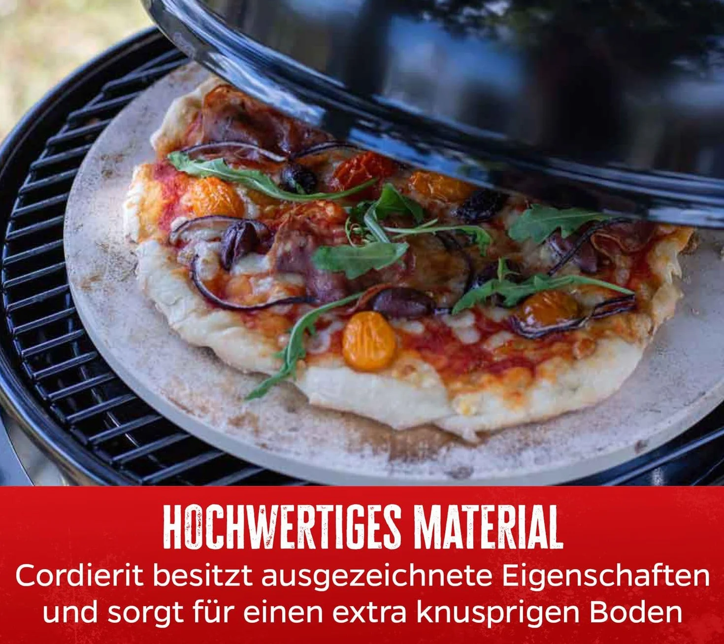 Grillfürst Okrągły kamień do pizzy z kordierytu Ø 33 cm do grilla i piekarnika