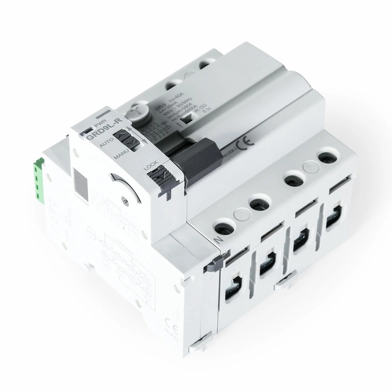 Automatyczne urządzenie do ponownego włączania GRD9L-R RCCB 4P 40A 30mA gospodarstwo domowe Smart Breaker AC wyłącznik wyłącznik