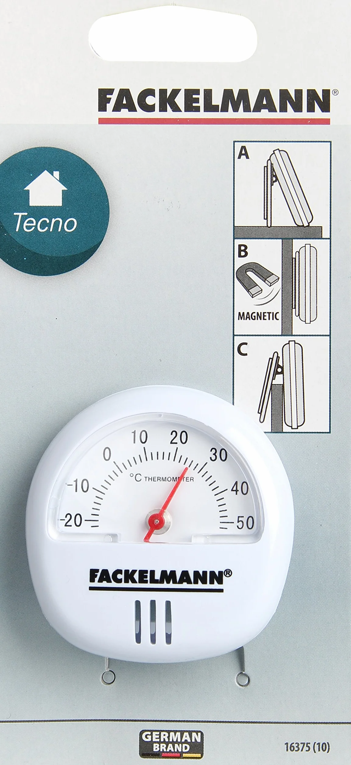 Fackelmann Termometr Tecno Analogowy Wskaźnik Temperatury Biały