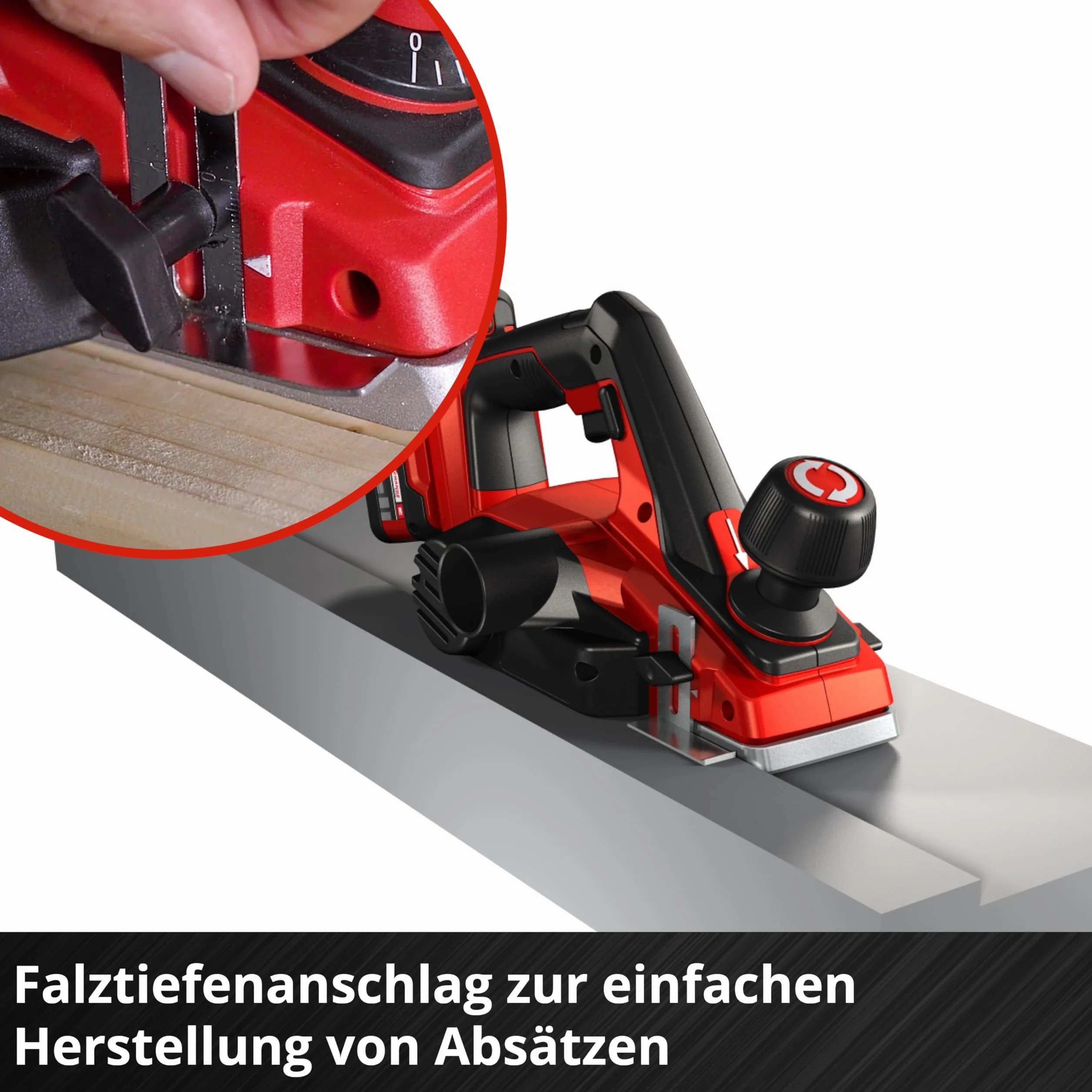 Einhell Strug akumulatorowy TE-PL 18/82 Li-Solo Power X-Change (18 V, Li-ion, szerokość struga 82 mm, głębokość skrawania do 2 mm, automatyczna stopka parkująca, bez akumulatora i ładowarki)