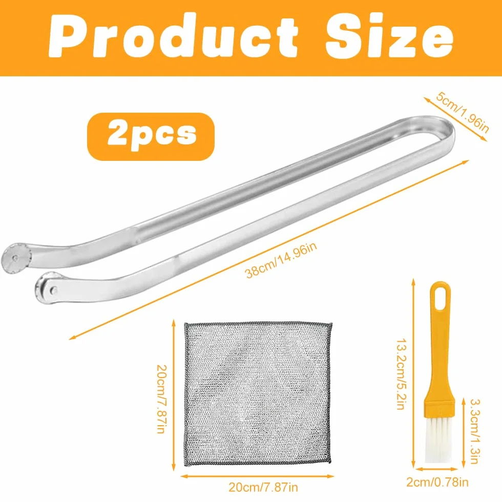 Mineup Szczypce do grillowania 38 cm 2 sztuki z silikonową szczotką