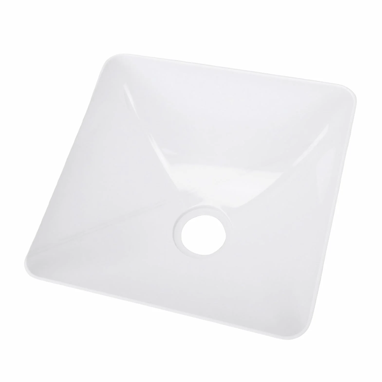 Zlew do łazienki do Samochodu Kempingowego, Kwadratowy Akrylowy Zlew Kuchenny Samochodu Kempingowego 11,3 X 11,3 X 5,6 Cala, Wpuszczany Uchwyt Blatu, Otwór Odpływowy 50 Mm, Umywalka