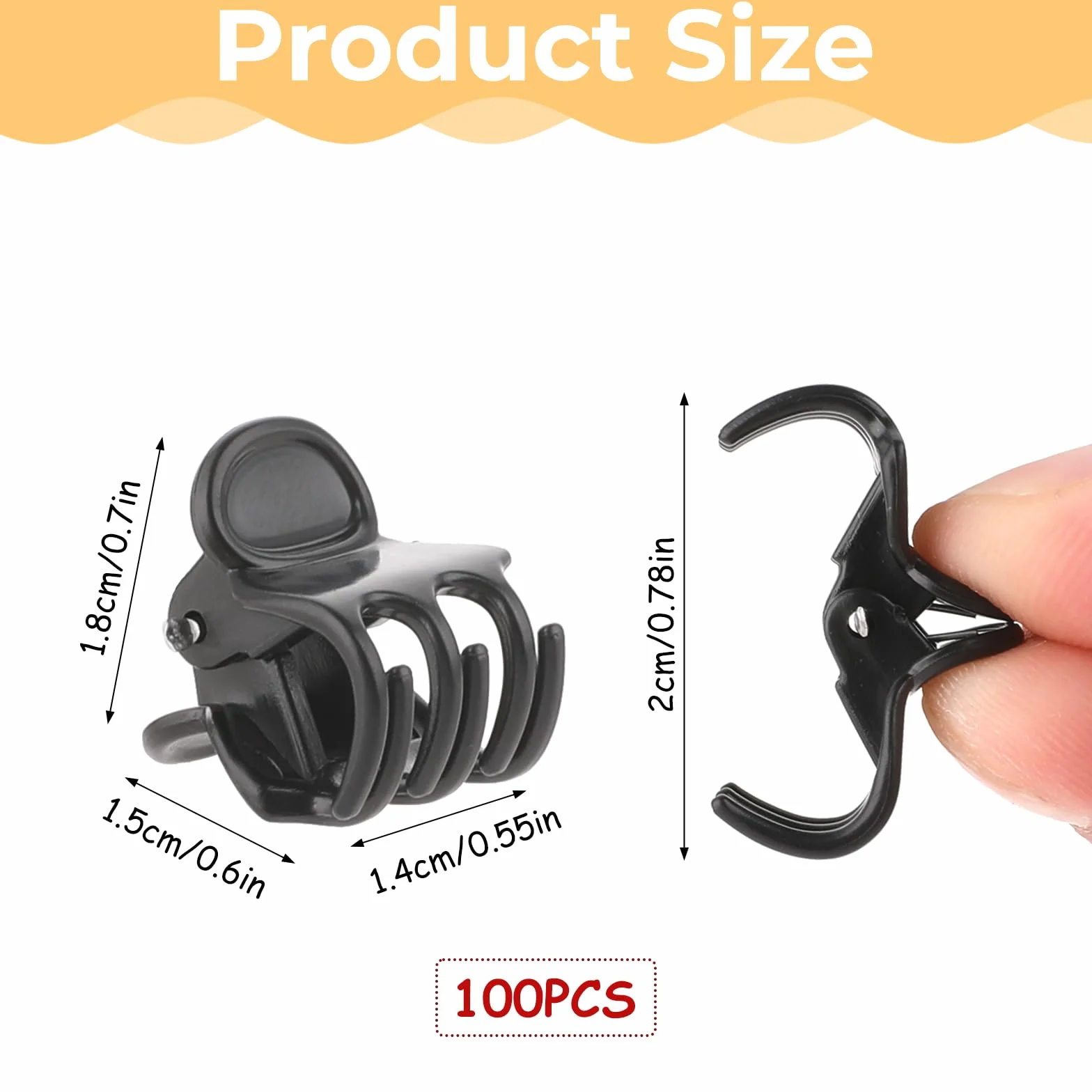 Plastikowe klipsy do storczyków 1,5 cm - 50 sztuk