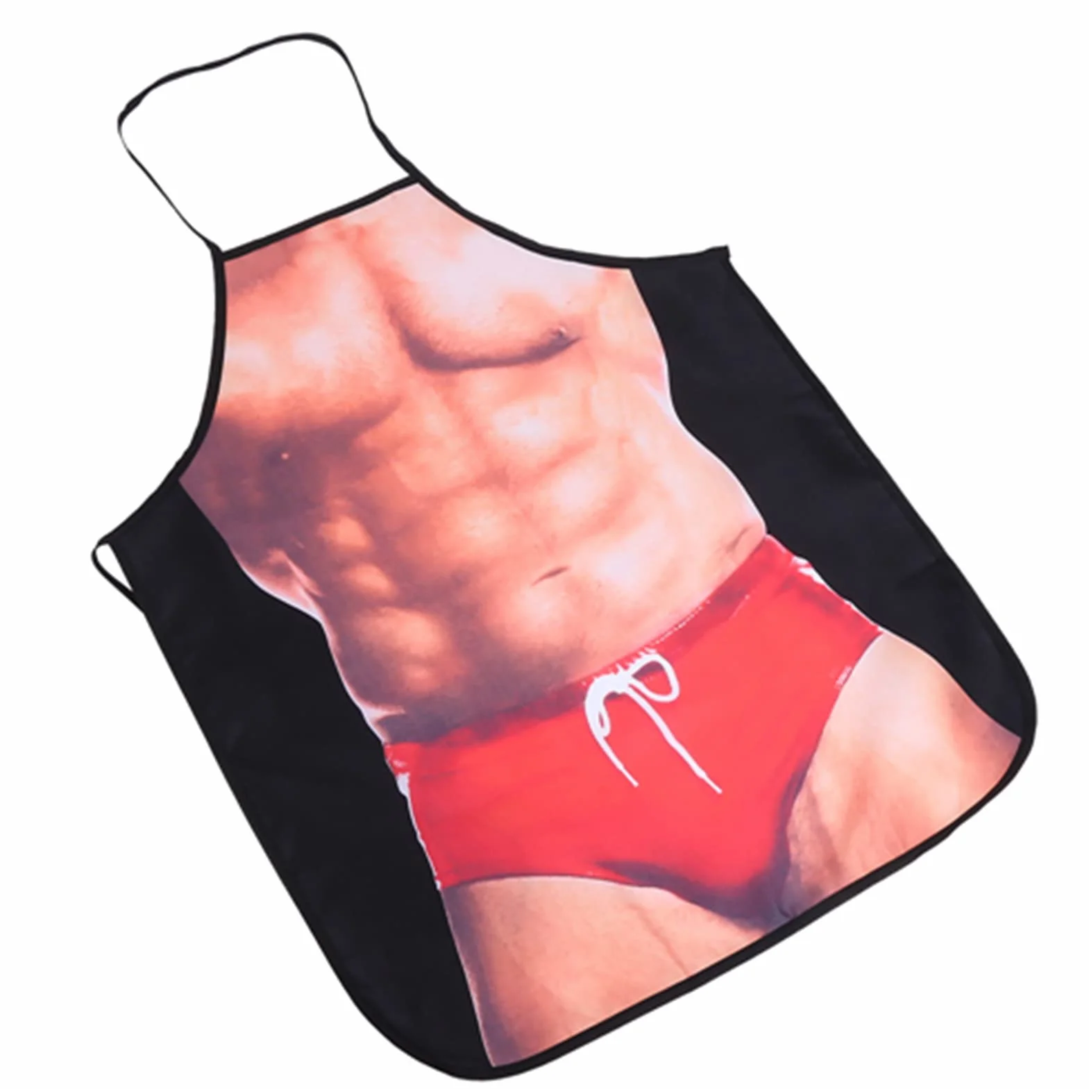 Śmieszne Seksowne Bikini Fartuch 3D Wodoodporny Kuchenny dla Par Siłacz w Bikini
