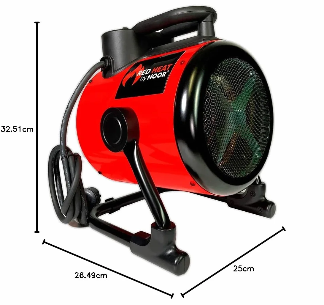 NOOR Ogrzewanie szklarniowe Red Heat 3000 W IP24 do 30 m² z czujnikiem mrozu