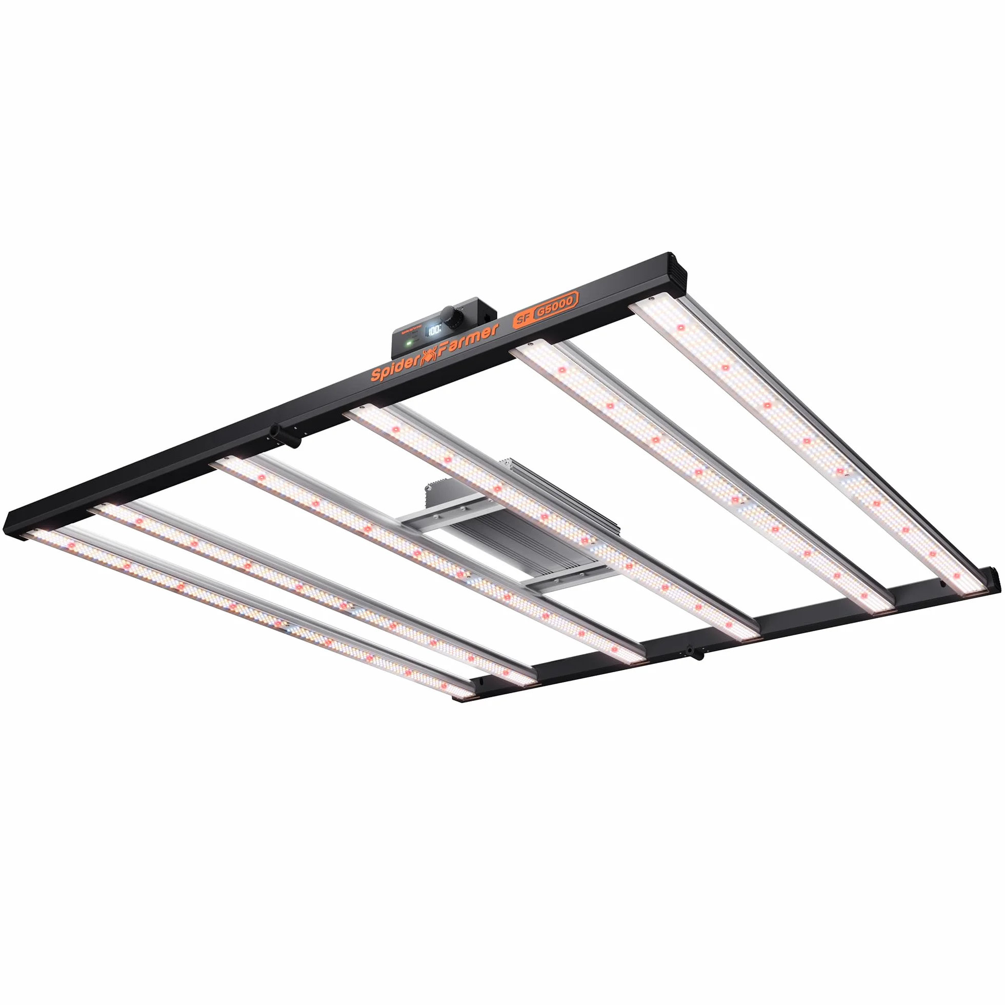 Spider Farmer G5000 LED Grow Lampe 480W mit 1680pcs Dioden LED Pflanzenlampe Vollspektrum Grow Light Dimmbare Daisy Chain Wachstumslampe für Gemüse Blume 120x120CM Abdeckung 2,8 μmol/J