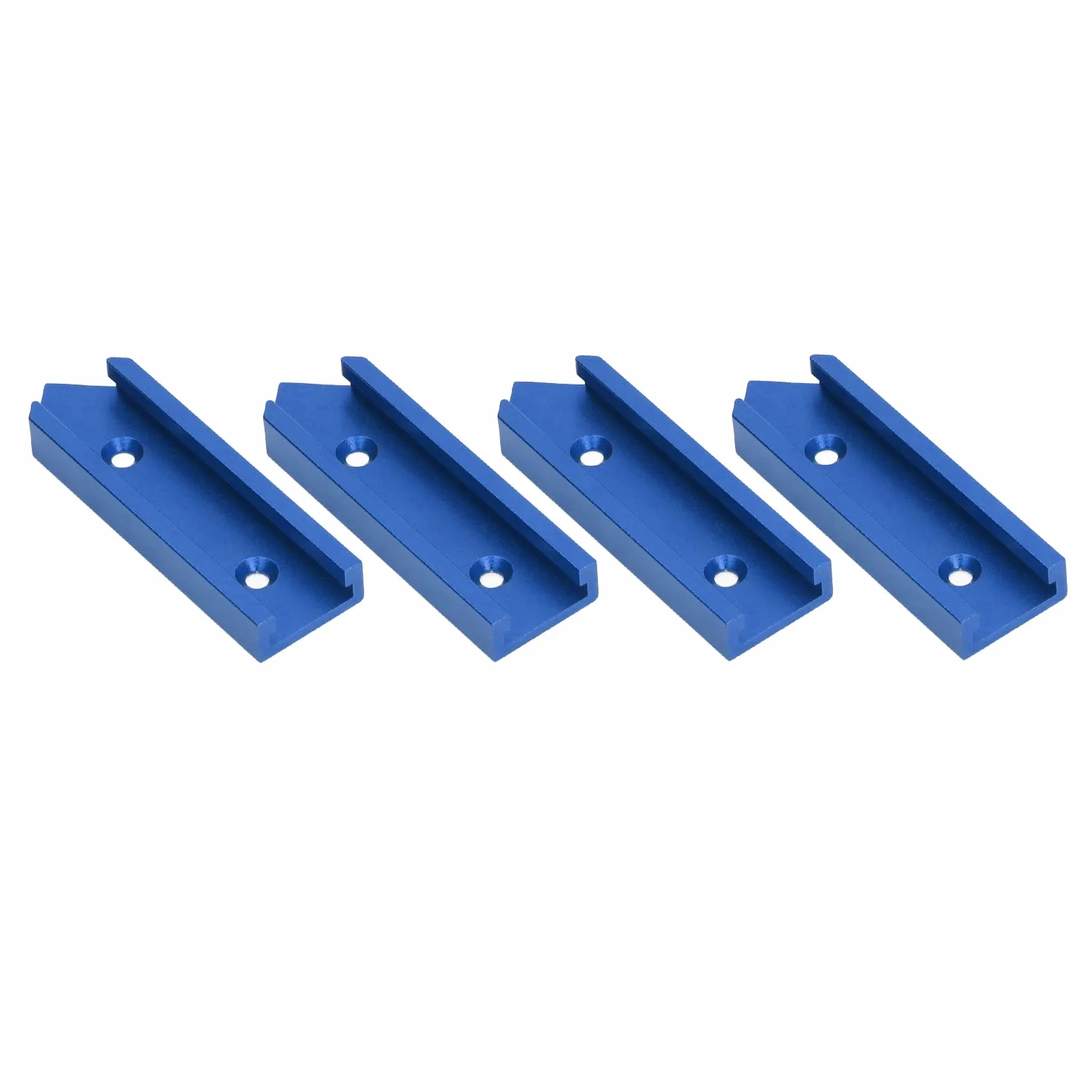 Złącze T Track , 4 szt., łatwy montaż, długość 100 mm, stabilne przesuwne złącza z gniazdem T, stop aluminium do cięcia (niebieski),Kompleksowy zestaw narzędzi