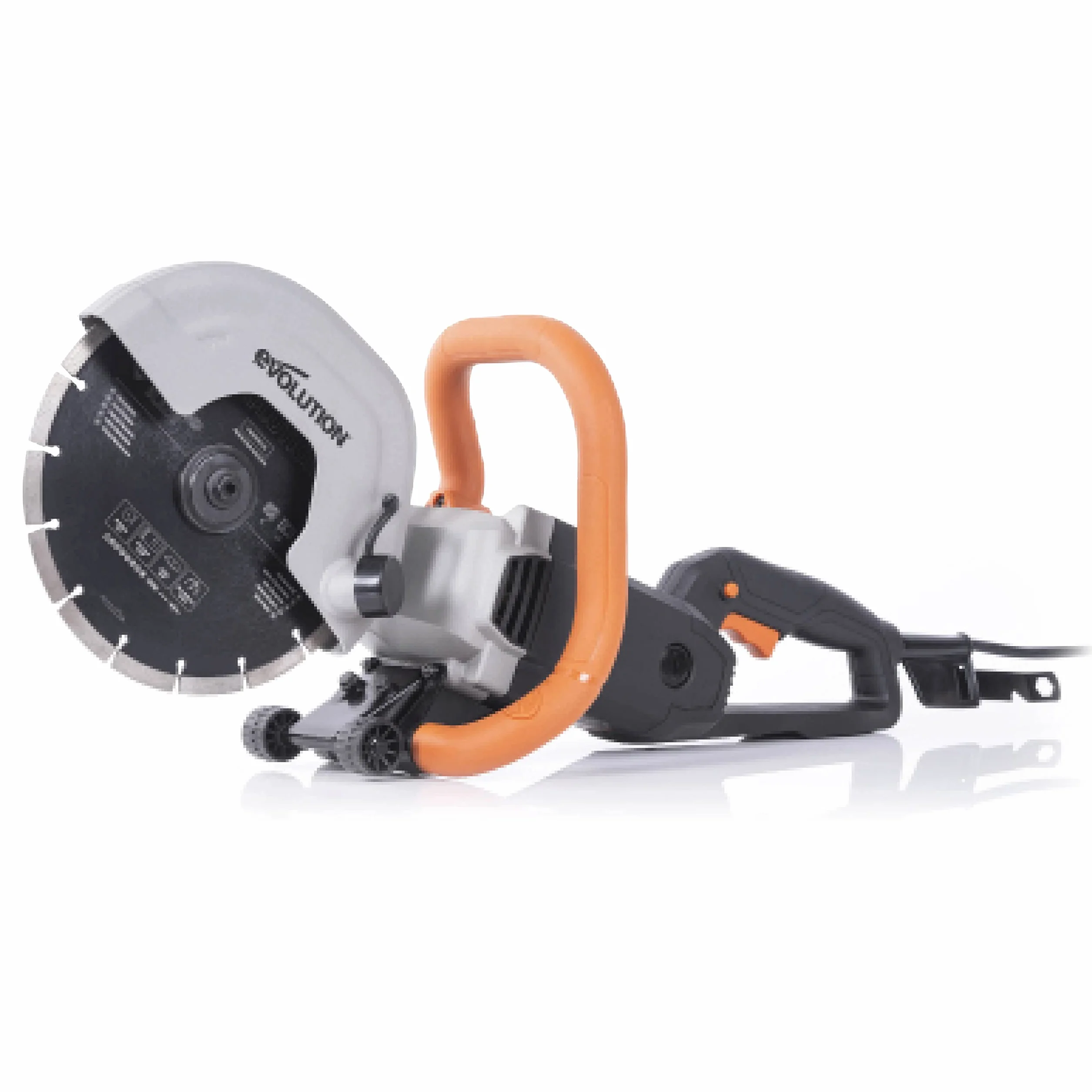 Evolution Power Tools Elektryczna przecinarka tarczowa i pilarka do betonu R230DCT z tarczą diamentową 230 mm (9”) do cięcia kamienia i metalu