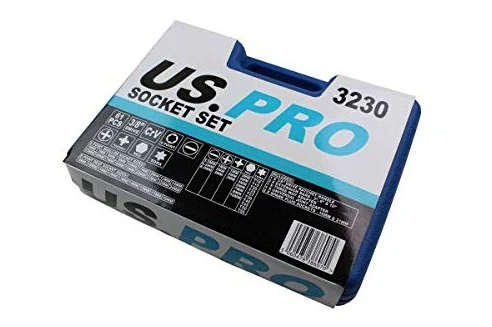US PRO Narzędzia 3/20.3 cm Gniazda Napędowe i Głębokie Gniazda Zestaw 61 szt. Zestaw narzędzi 3230